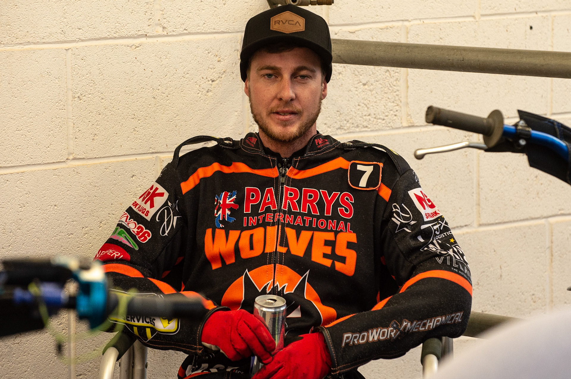 Photo by Ian Charles:

Ryan Douglas  before the meeting

Belle Vue Aces v Wolverhampton Wolves, SGB Premiership, National Speedway Stadium, Manchester, Monday, 19, August, 2019