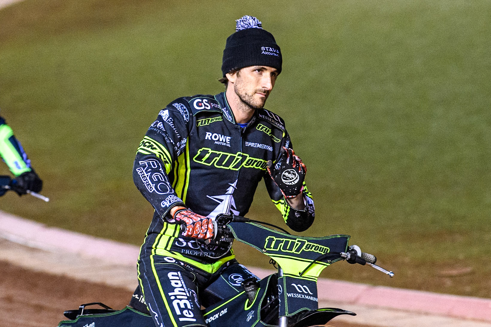 Adam Ellis of Ipswich Witches during the Premiership Cup Quarter Final 1st Leg match between Belle Vue Aces and Ipswich Witches at the National Speedway Stadium, Manchester on Monday 24th March 2025. (Photo: Ian Charles | MI News)