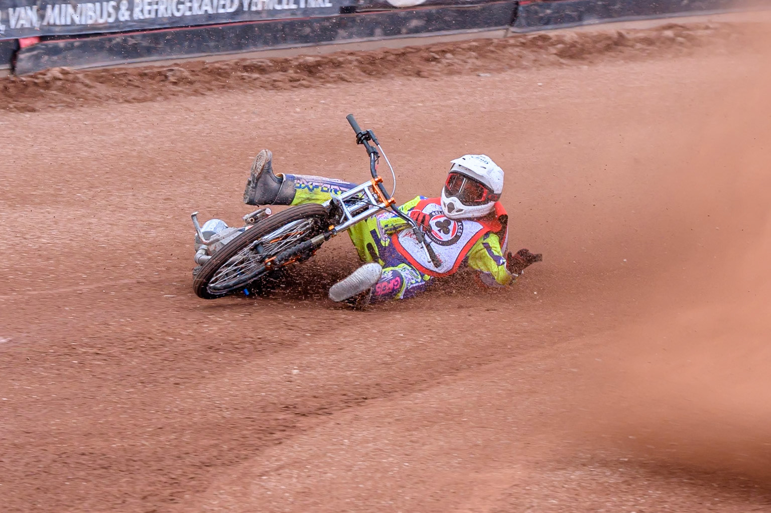 JR ASHWORTH &amp; SONS COLTS ACADEMY INDIVIDUALFreddy Hodder  in Blue leading Harry Fletcher  in White who slides off during the JR Ashworth &amp; Sons Colts Individual at the National Speedway Stadium, Manchester on Sunday 10th May 2026. (Photo: Ian Charles | MI News)