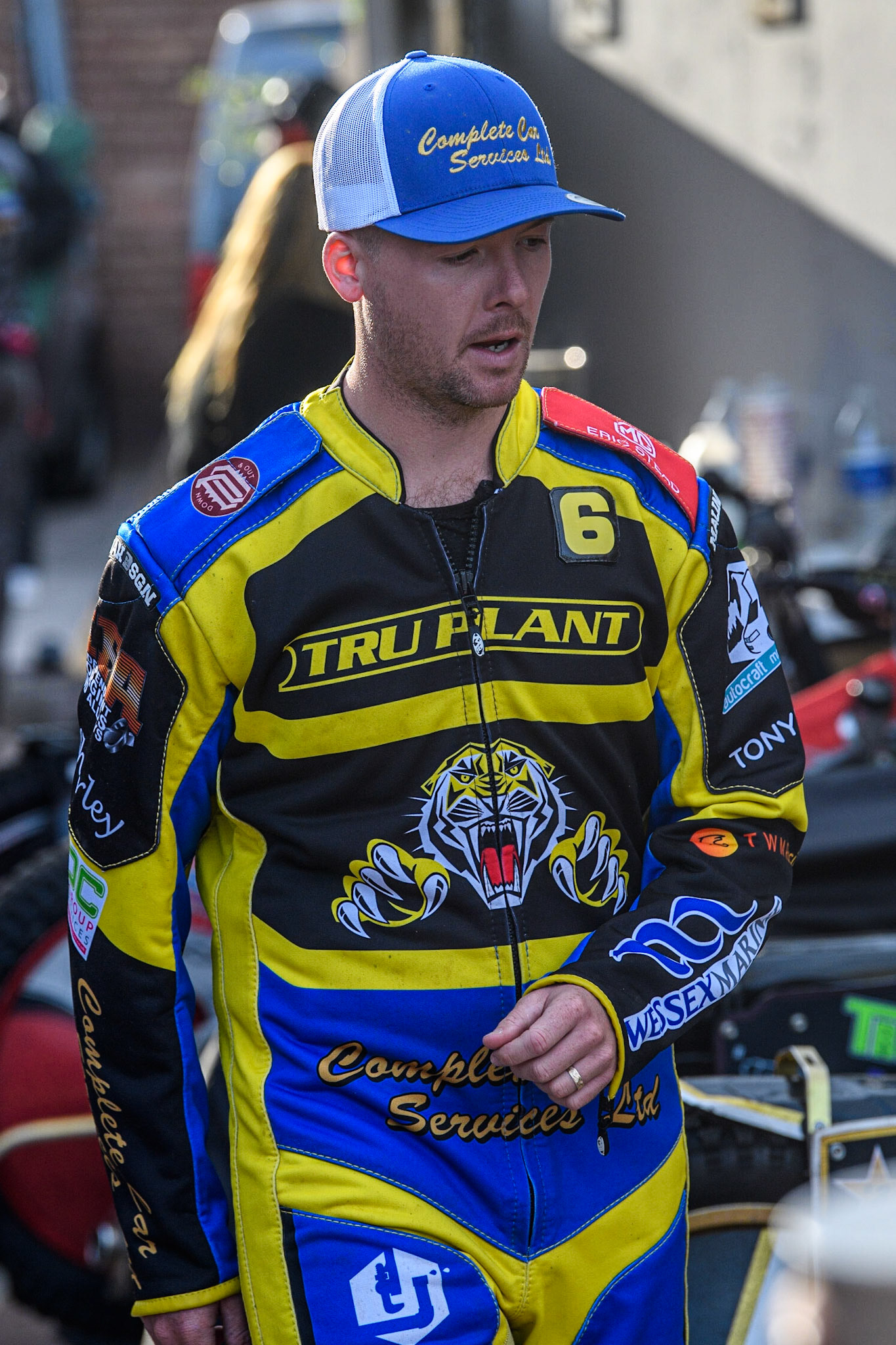 Kyle Howarth - Sheffield TruPlant Tigers during the Sports Insure Premiership match between Sheffield Tigers and Belle Vue Aces at Owlerton Stadium, Sheffield on Thursday 20th July 2023. (Photo: Ian Charles | MI News)