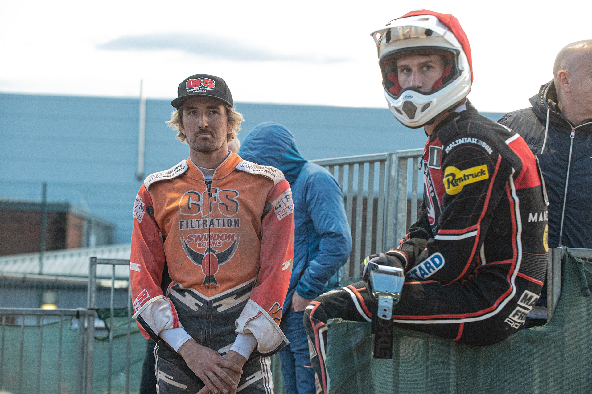 Photo by Ian Charles

Adam Ellis  (left) with Max Fricke 


Belle Vue Aces v Swindon Robins, British Speedway Premiership, Belle Vue National Speedway Stadium, Manchester, Monday 12  August  2019
