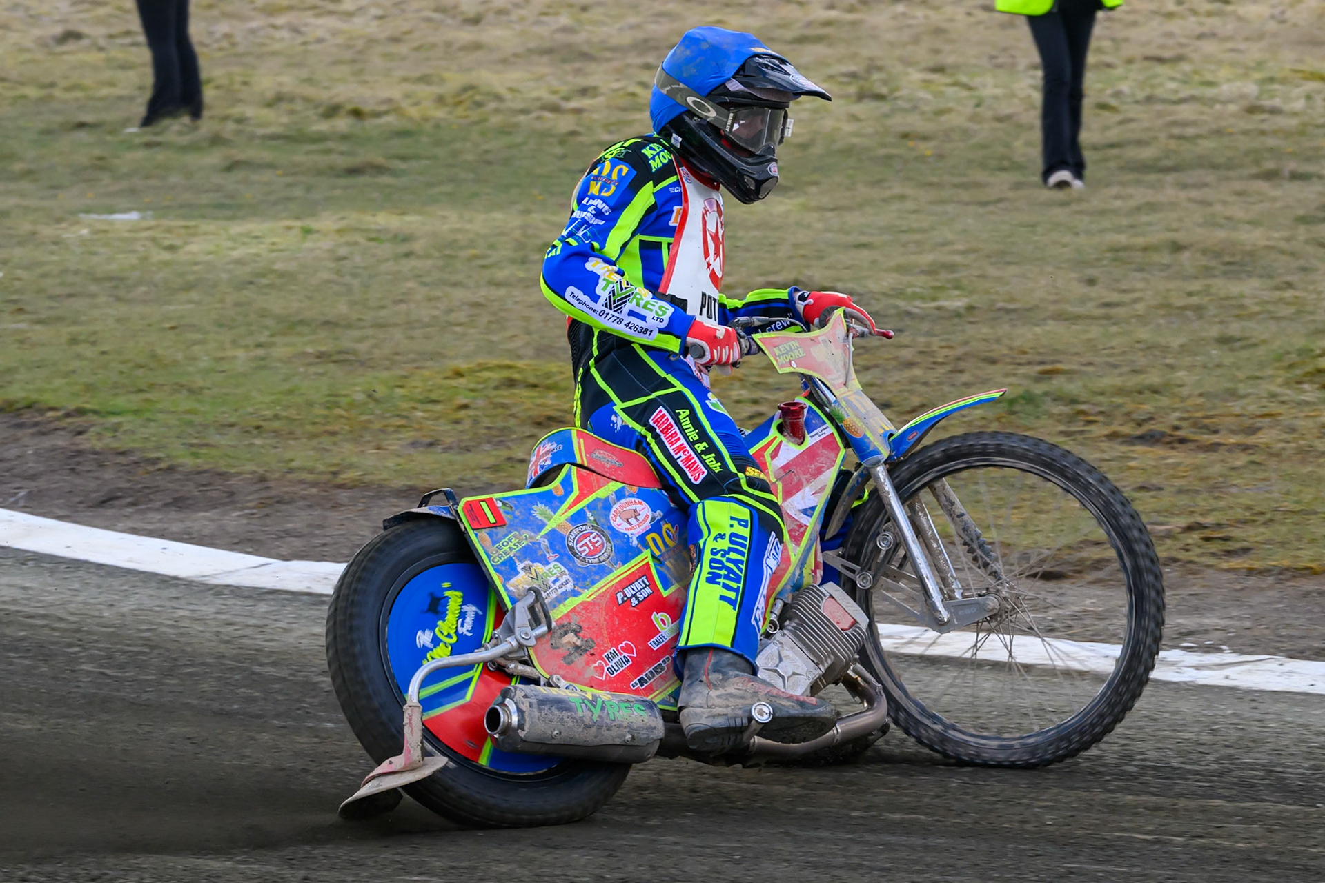 Simon Lambert of 'The Potters'  in action during the Regina Chains Fours at Buxton Speedway, Buxton on Sunday 5th April 2026. (Photo: Ian Charles | MI News)