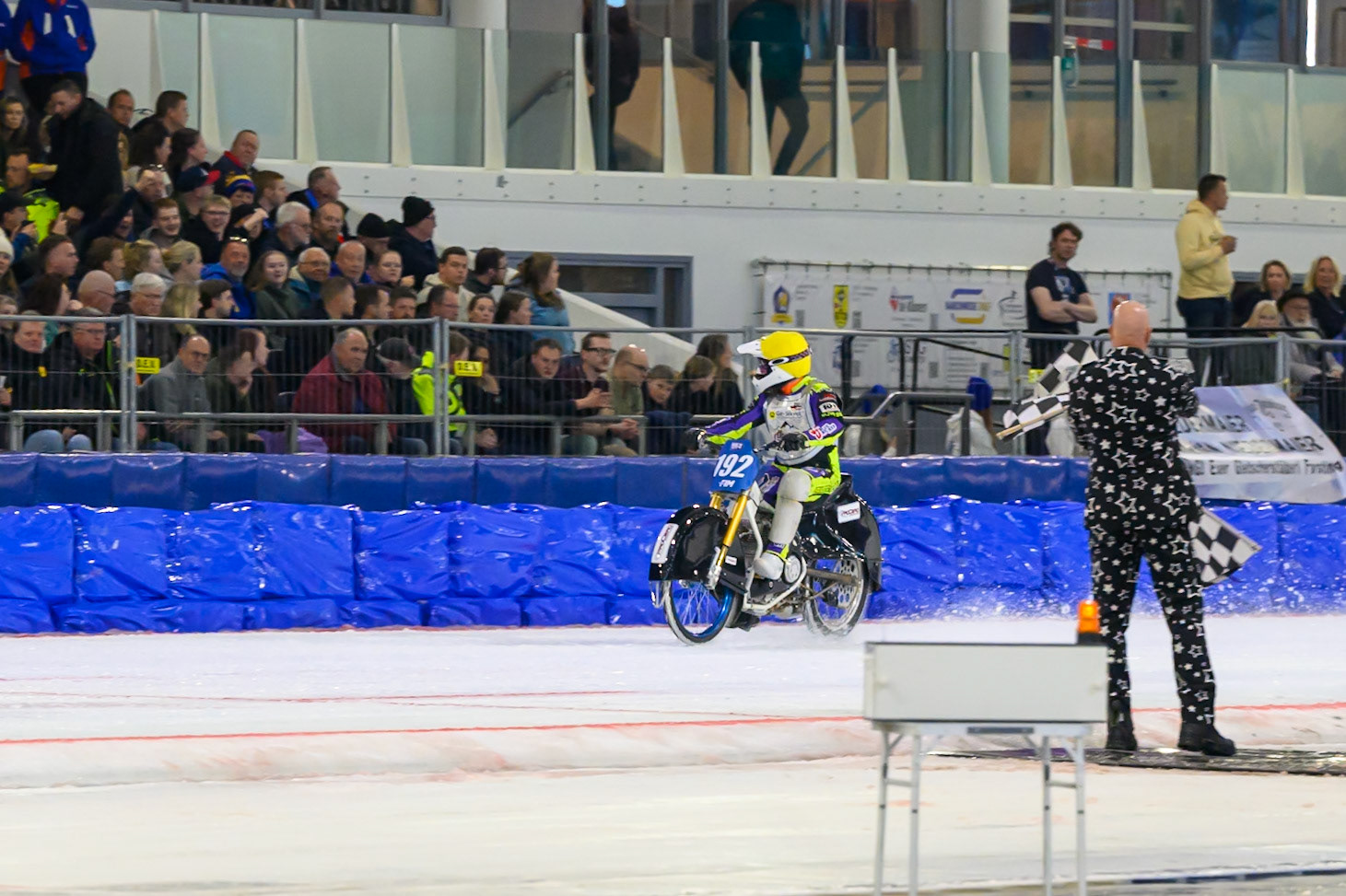 Paul Cooper of Great Britain  wins his first heat of the meeting during the ROELOF THIJS BOKAAL at Ice Rink Thialf, Heerenveen on Friday 10th April 2026.  (Photo: Ian Charles | MI News)