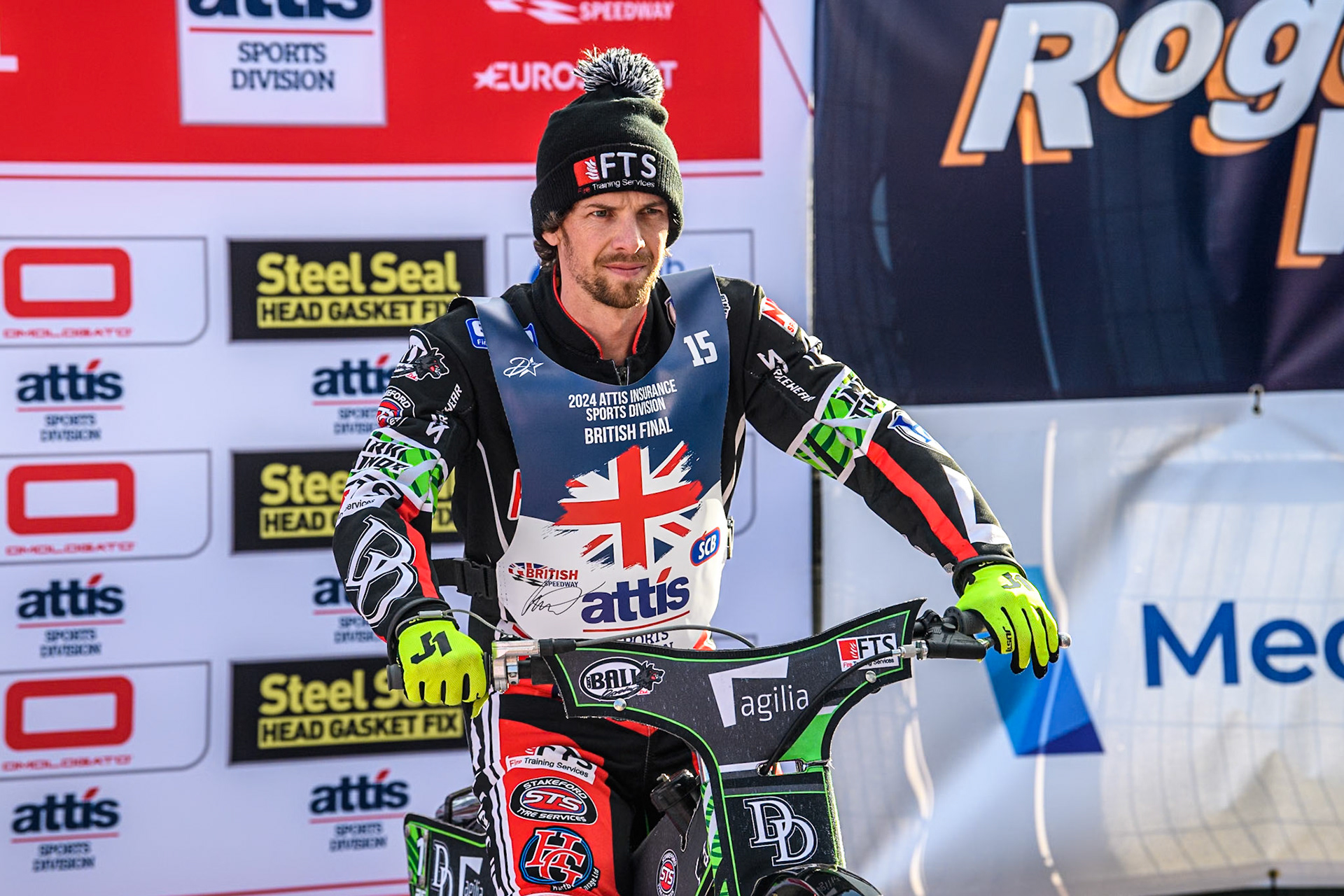 Charles Wright during the Attis Insurance Sports Division British Speedway Championship Final at the National Speedway Stadium, Manchester on Saturday 8th June 2024. (Photo: Ian Charles | MI News)
