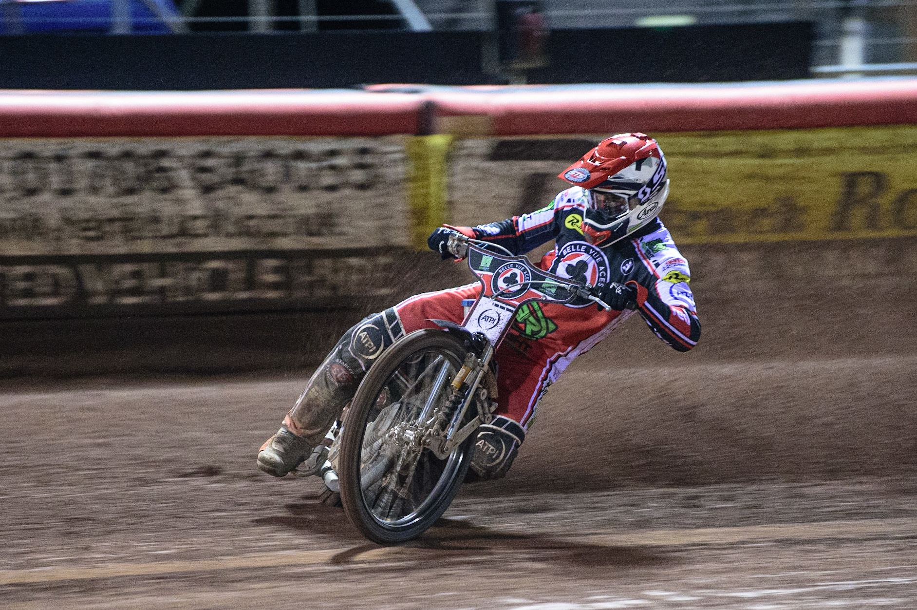 MANCHESTER, UK. OCT 7TH  Richie Worrall  in action for Belle Vue BikeRight Aces  during the SGB Premiership Play off Semi-Final Second Leg between Belle Vue Aces and Sheffield Tigers at the National Speedway Stadium, Manchester on Thursday 7th October 2021. (Credit: Ian Charles | MI News)