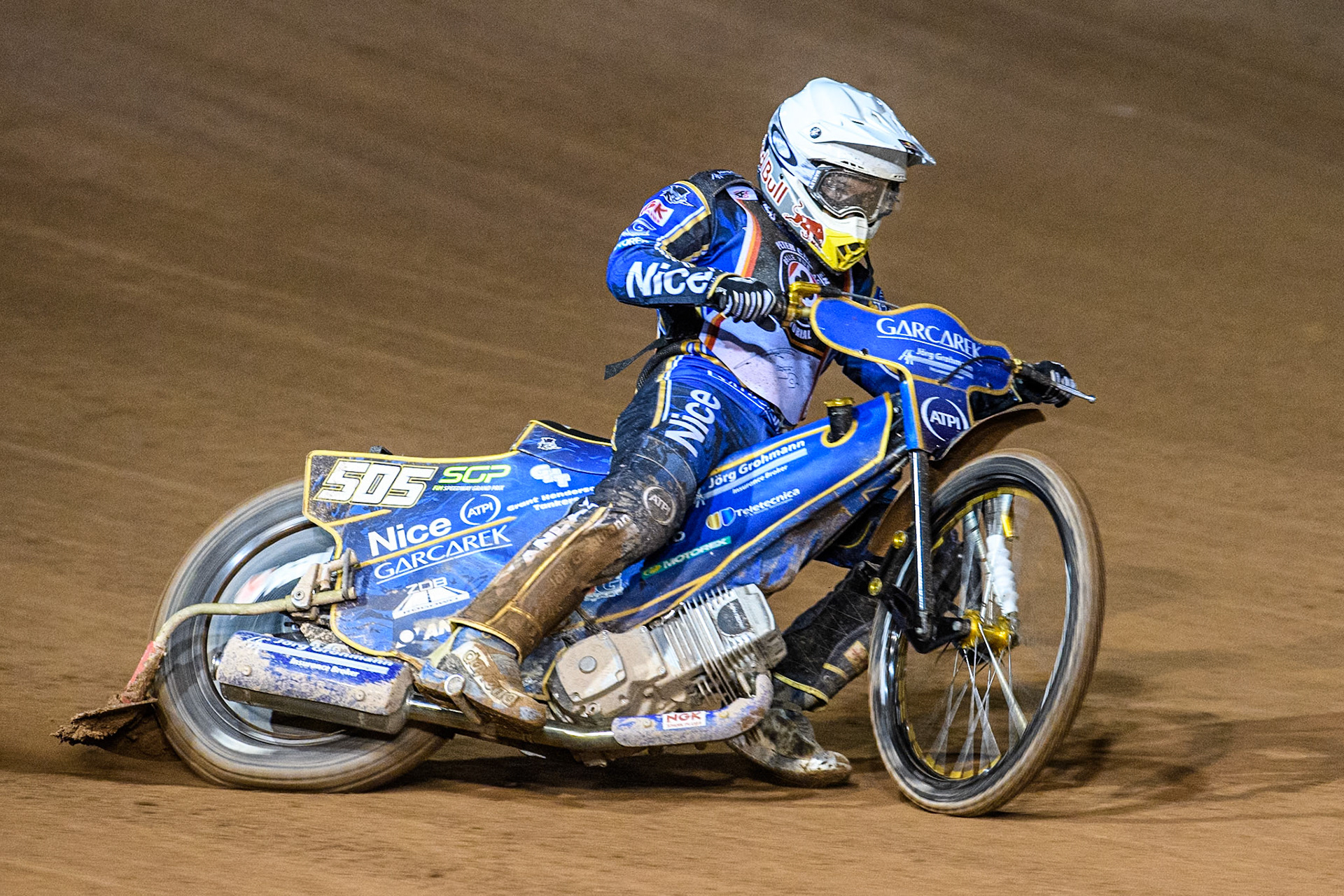 Robert Lambert in action during the Peter Craven Memorial Trophy at the National Speedway Stadium, Manchester on Monday 17th March 2025. (Photo: Ian Charles | MI News)