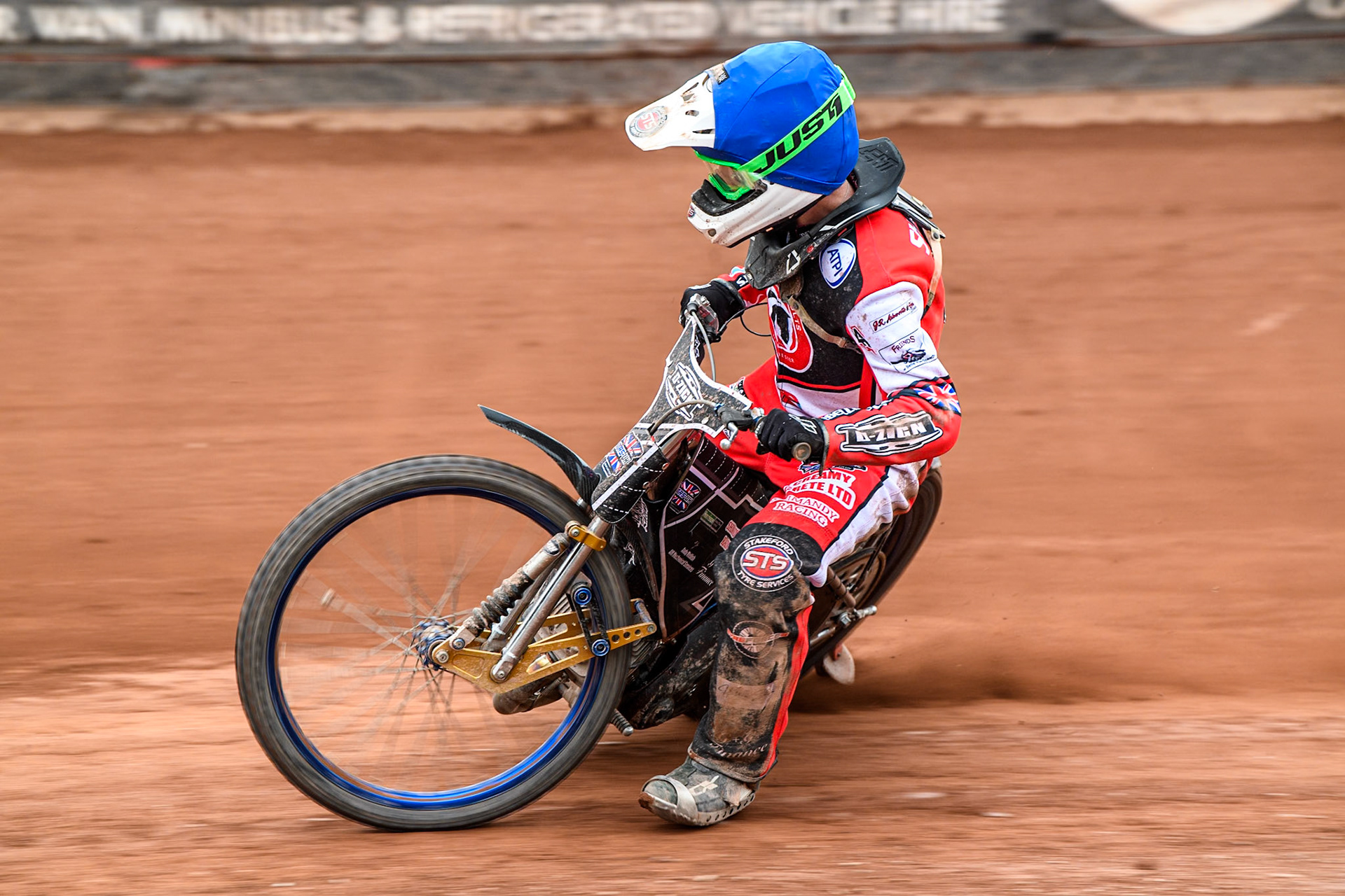 Belle Vue Colts' Jack Shimelt  in action during the WSRA National Development League match between Belle Vue Colts and Leicester Lion Cubs at the National Speedway Stadium, Manchester on Friday 18th April 2025. (Photo: Ian Charles | MI News)