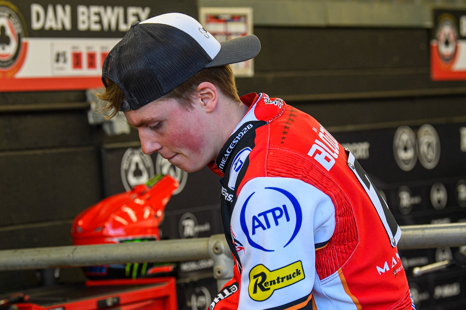 Norick Blödorn of Belle Vue Aces during the Rowe Motor Oil Premiership match between Belle Vue Aces and King's Lynn Stars at the National Speedway Stadium, Manchester on Monday 5th April 2025. (Photo: Ian Charles | MI News)