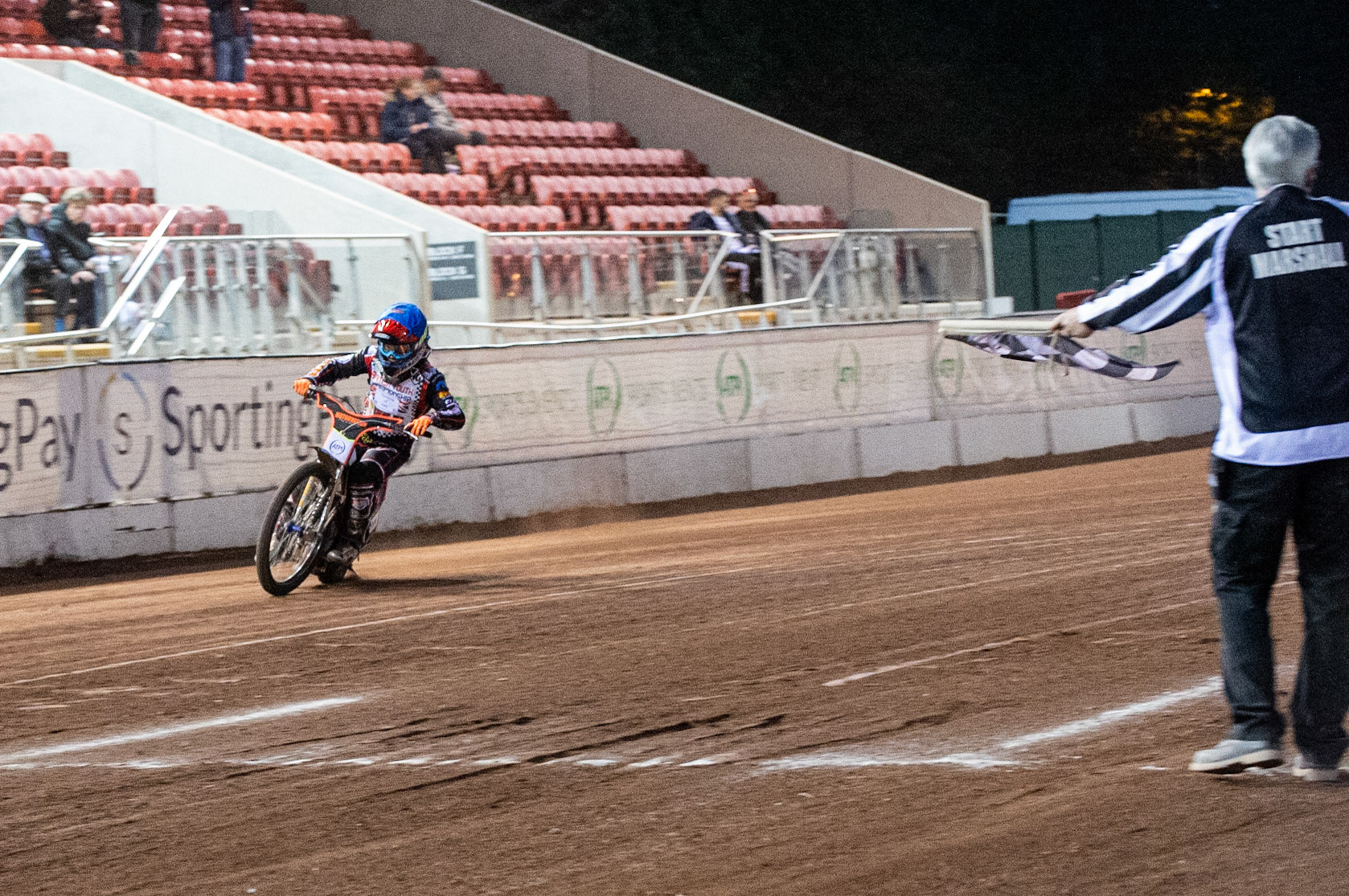 Photo: Ian Charles

Jordan Palin crosses the line in the 500cc Final

Summer Speed Saturday & British Youth Speedway Championship Round 5, National Speedway Stadium, Manchester, Saturday 22 June 2019
