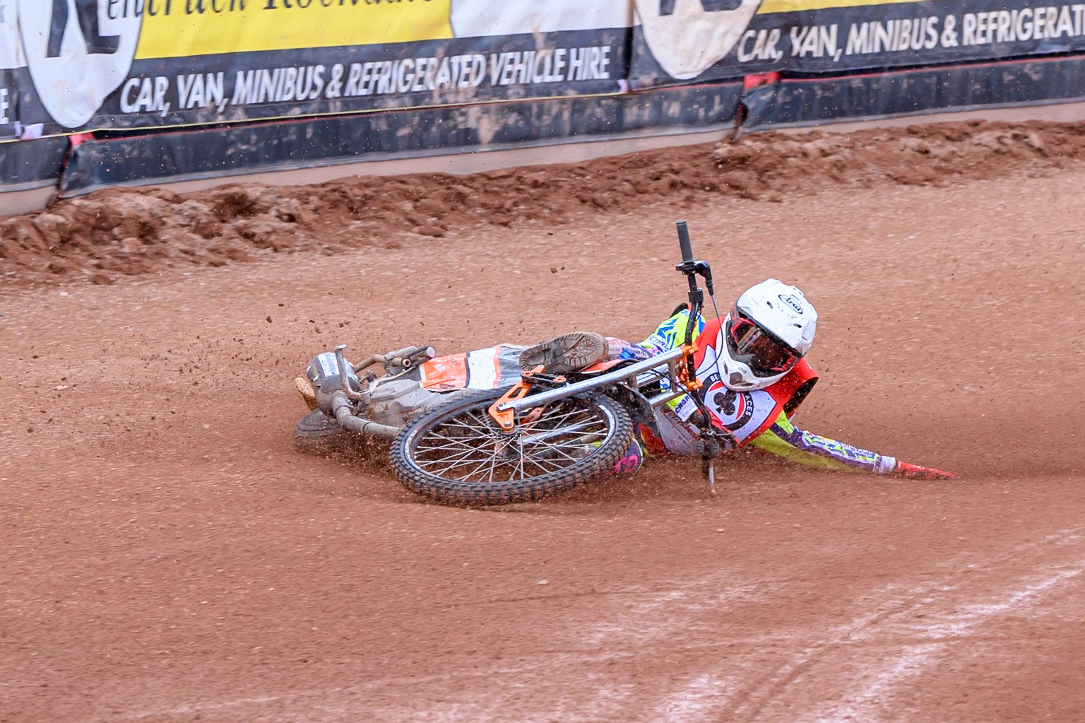 JR ASHWORTH &amp; SONS COLTS ACADEMY INDIVIDUALFreddy Hodder  in Blue leading Harry Fletcher  in White who slides off during the JR Ashworth &amp; Sons Colts Individual at the National Speedway Stadium, Manchester on Sunday 10th May 2026. (Photo: Ian Charles | MI News)