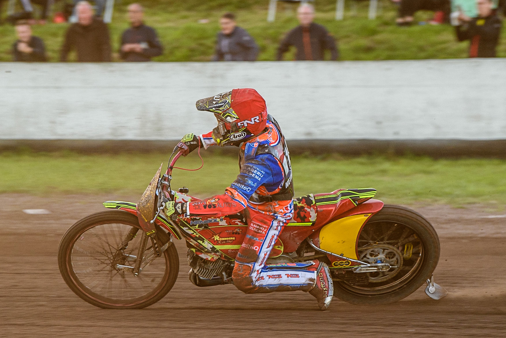 Romano Hummel in action during the FIM Long Track Of Nations event at the Speed Centre Roden on Sunday 24th September 2023. (Photo: Ian Charles | MI News)