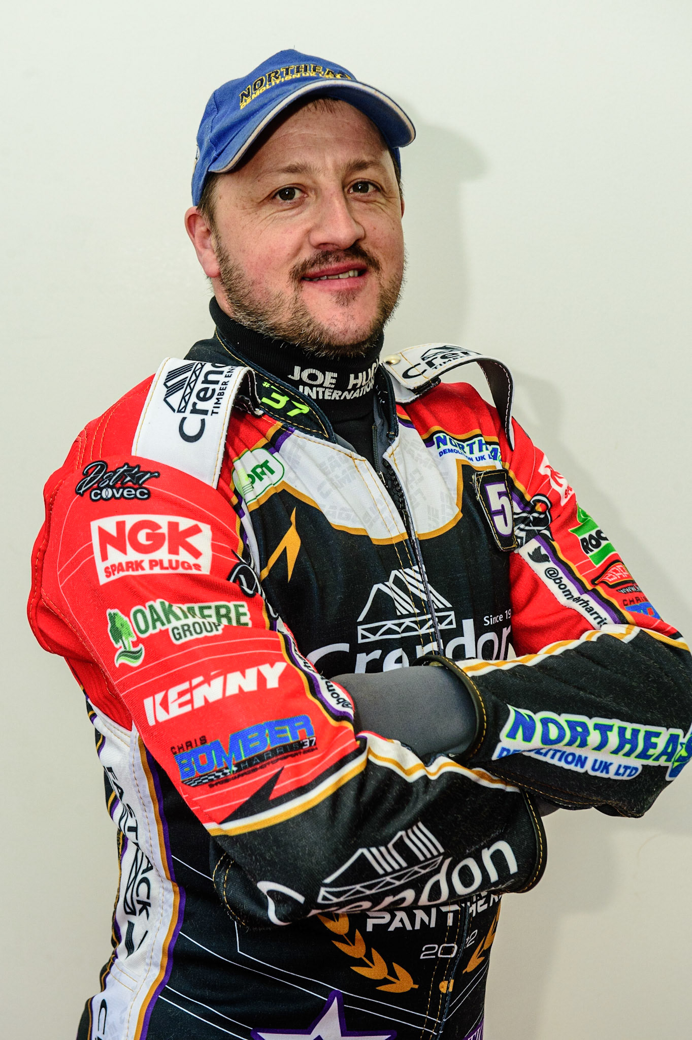 MANCHESTER, UK. APRIL 12TH: Chris ‘Bomber’ Hards , Vice Captain of Peterborough Panthers at the Discovery Networks Eurosport Speedway Season Launch at the National Speedway Stadium, Manchester on Tuesday 12th April 2022 (Credit: Ian Charles | MI News)