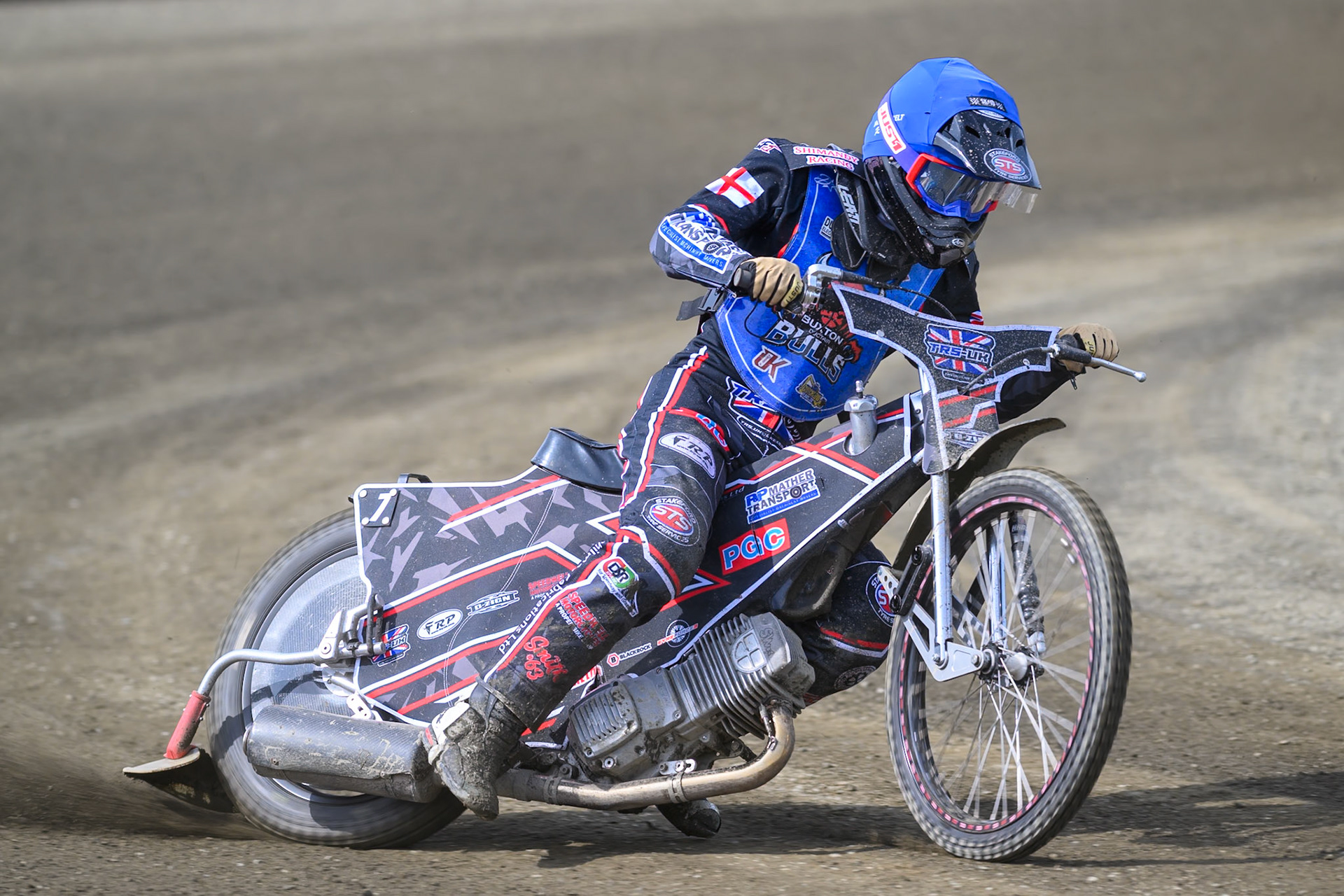 Jack Shimelt of Buxton Bulls  in action during the Challenge match between Buxton Bulls and Leicester Lion Cubs at Hi-Edge Speedway, Buxton on Sunday 26th April 2026. (Photo: Ian Charles | MI News)