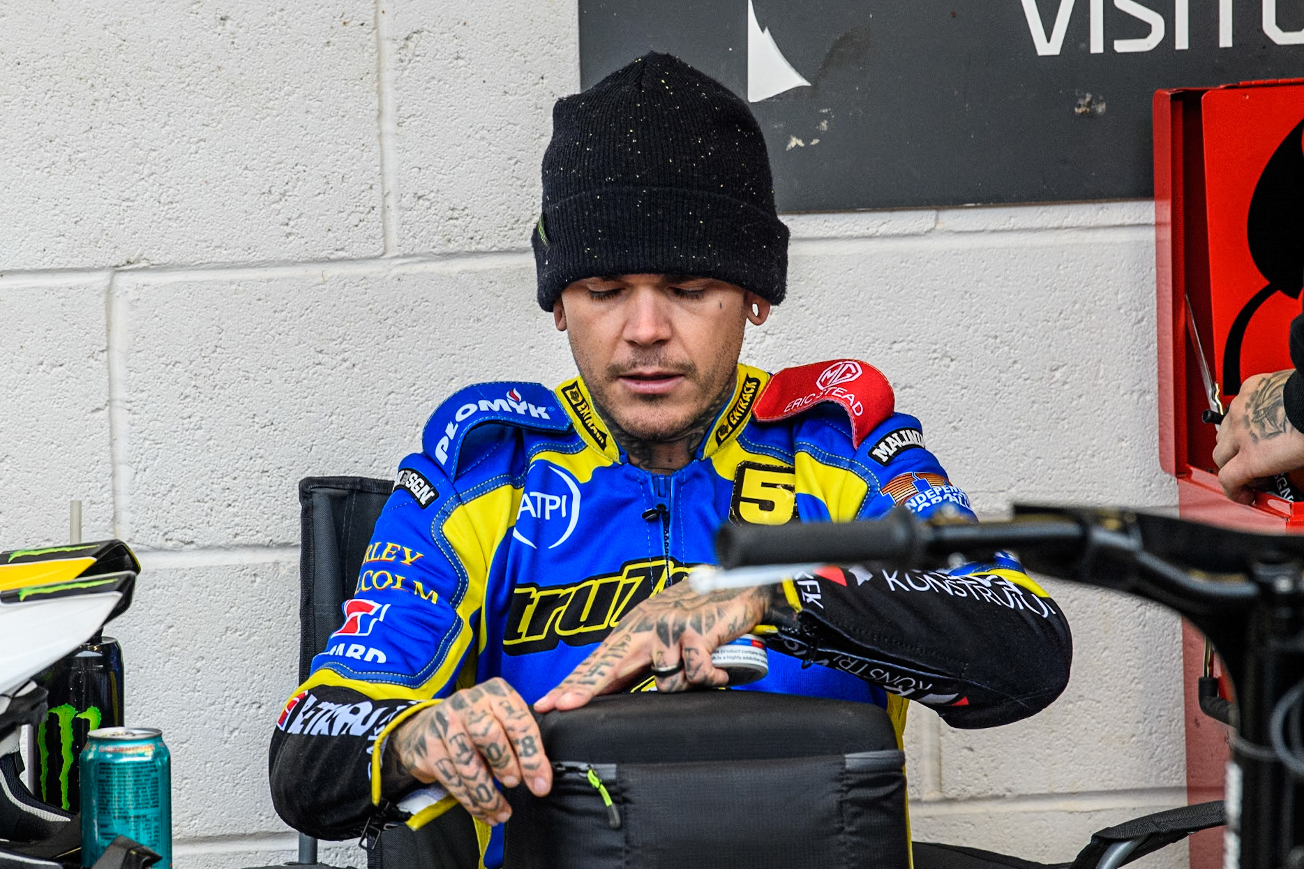 Sheffield Tigers' Tai Woffinden during the Rowe Motor Oil Premiership KO Cup Quarter Final 1st Leg between Belle Vue Aces and Sheffield Tigers at the National Speedway Stadium, Manchester on Monday 1st April 2024. (Photo: Ian Charles | MI News)