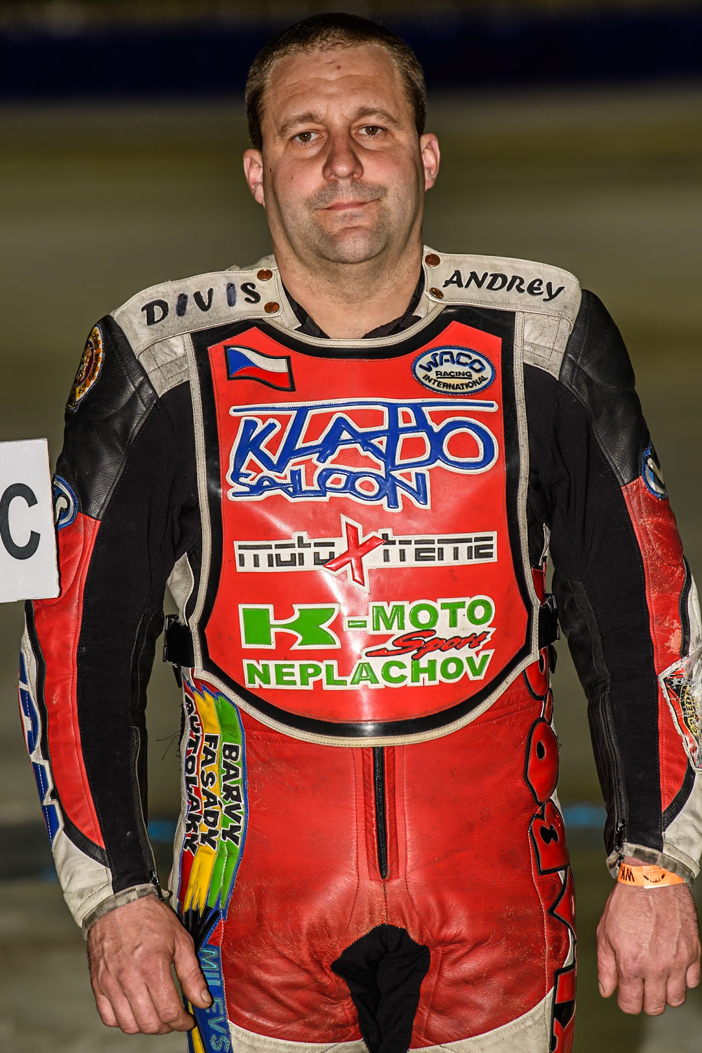 Czech Republic's Andrej Diviš (107) during the FIM Ice Speedway Gladiators World Championship Final 3 at Ice Rink Thialf, Heerenveen on Saturday 6th April 2024. (Photo: Ian Charles | MI News)