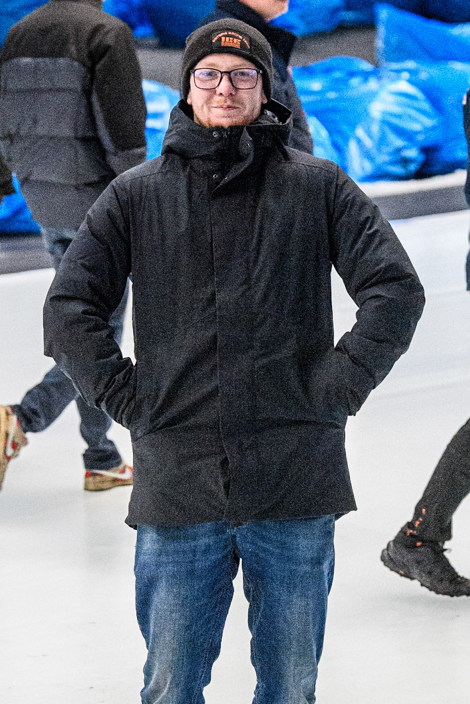 Sebastian Reitsma (125) of The Netherlands on his track walk during the Ice Speedway Gladiators World Championship Final 2 at Max-Aicher-Arena, Inzell on Sunday 16th March 2025. (Photo: Ian Charles | MI News)