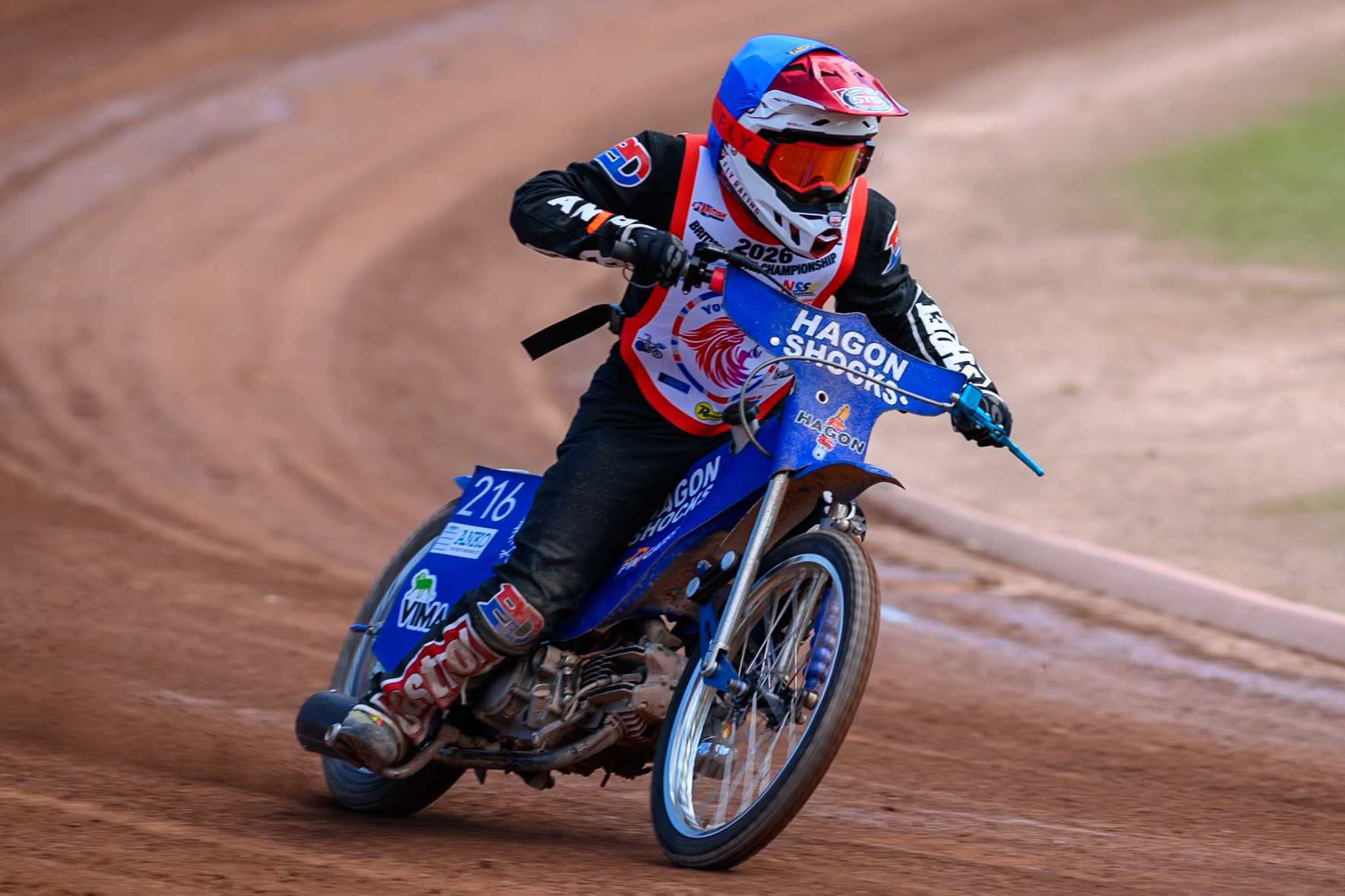 125cc SUPPORT CLASS Jenson Braithwaite (16) in action during the British Youth Championship (125cc) at the National Speedway Stadium, Manchester on Sunday 19th July 2026. (Photo: Ian Charles | MI News)