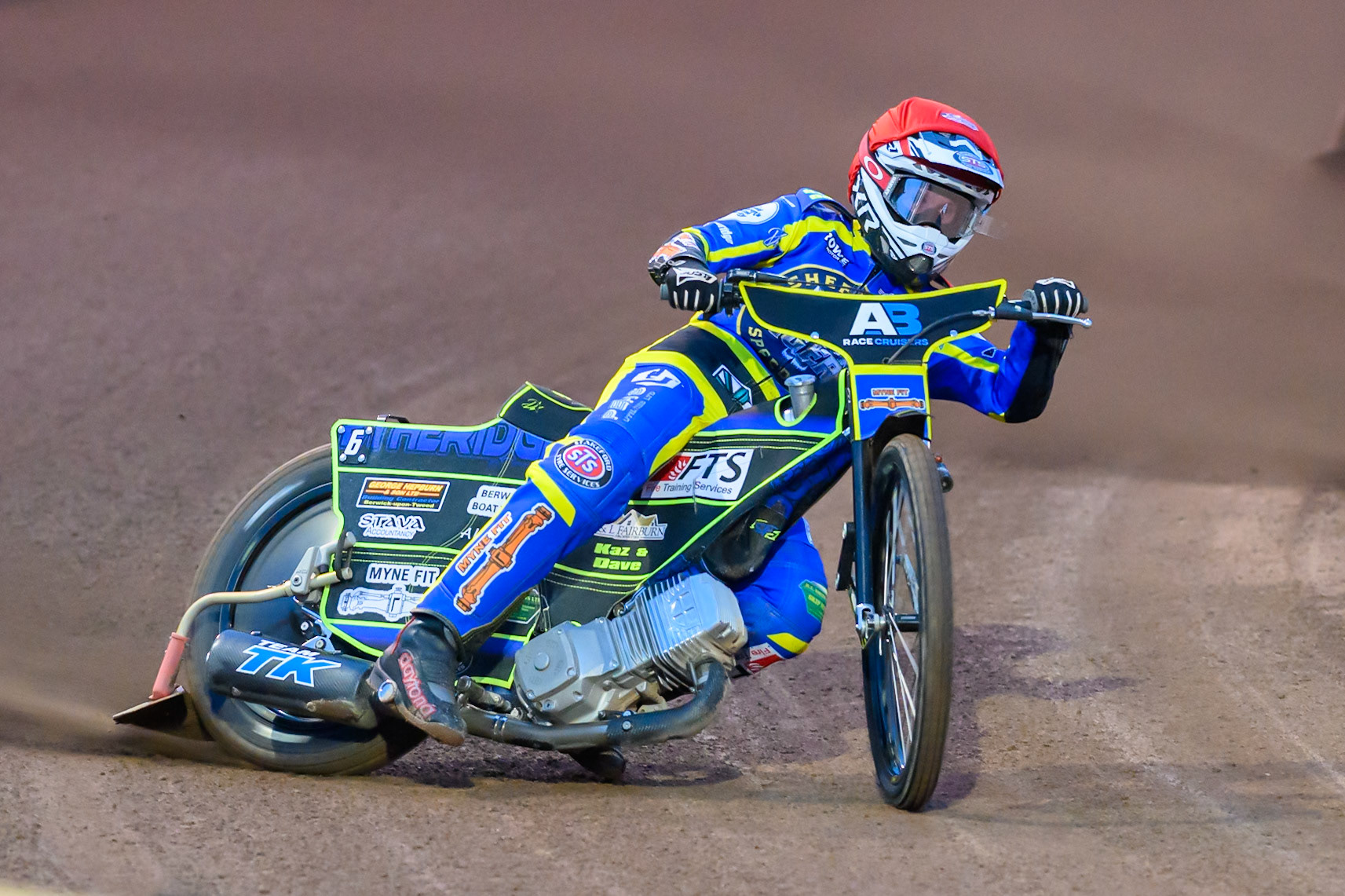 Jack Holder of Sheffield Tigers   in action during the Knockout Cup Northern Section match between Sheffield Tigers and Belle Vue Aces at Owlerton Stadium, Sheffield on Thursday 2nd April 2026. (Photo: Ian Charles | MI News)