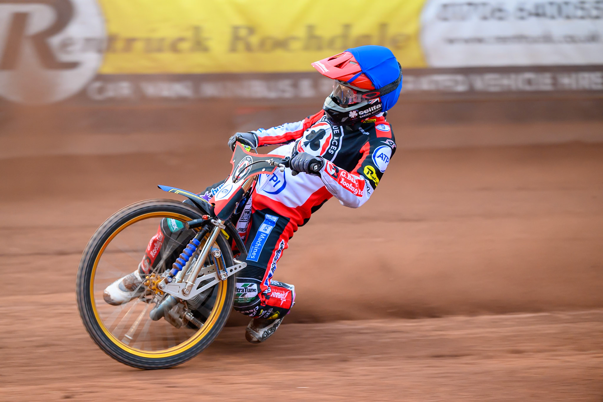 Jason Doyle of Belle Vue Aces in action during the Rowe Motor Oil Premiership match between Belle Vue Aces and King's Lynn Stars at the National Speedway Stadium, Manchester on Monday 29th June 2026. (Photo: Ian Charles | MI News)