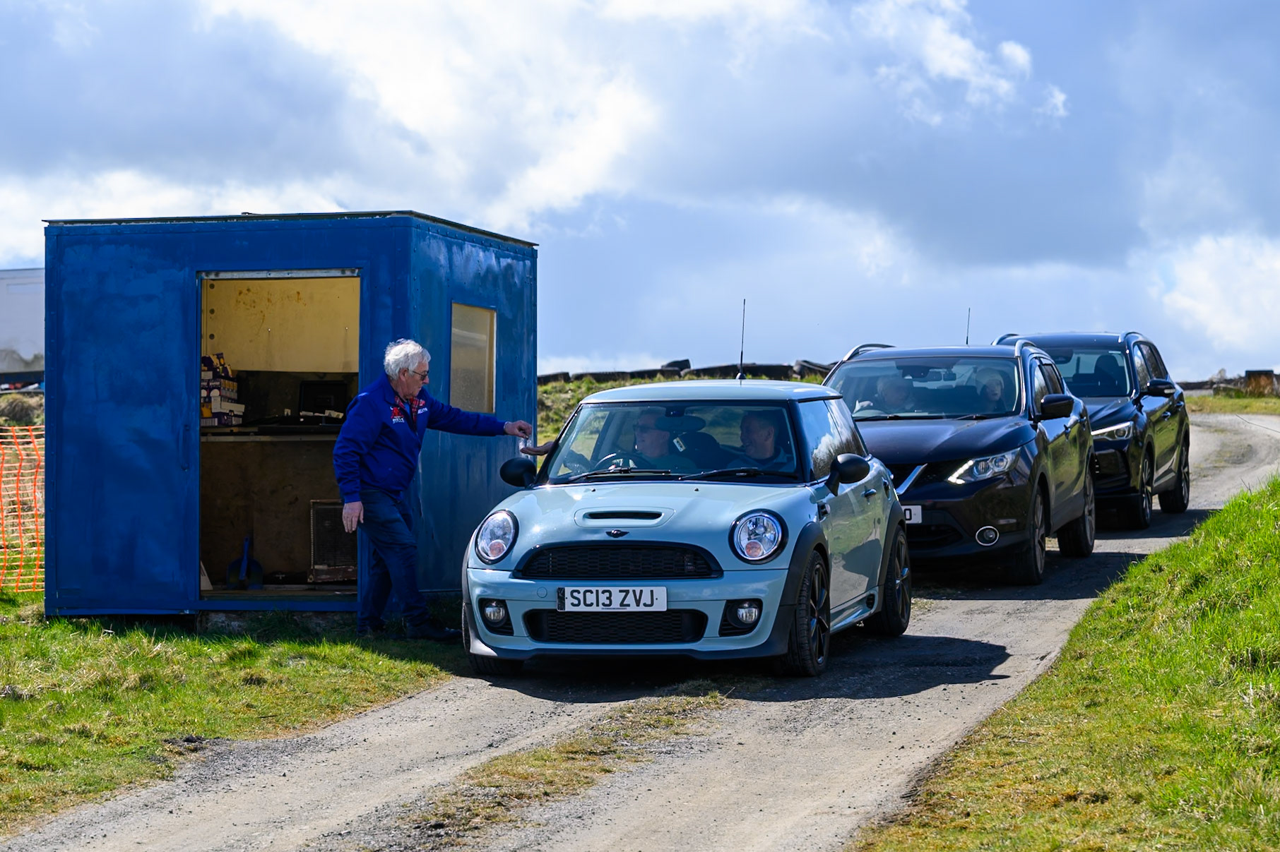 Fans entering the track via the pay gate during the Regina Chains Fours at Buxton Speedway, Buxton on Sunday 5th April 2026. (Photo: Ian Charles | MI News)
