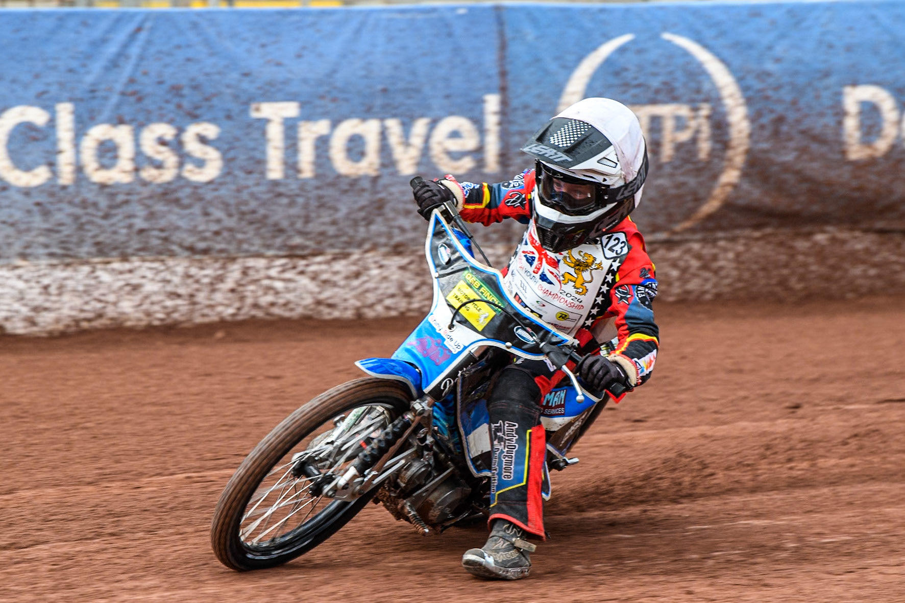 Charlie Fletcher (125cc)  in action during the British Youth 500cc Championships at the National Speedway Stadium, Manchester on Friday 2nd August 2024. (Photo: Ian Charles | MI News)