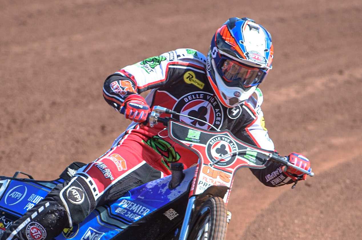 Photo: Ian CharlesSteve Worrall In ActionDiscovery Networks Eurosport Speedway Season Launch, National Speedway Stadium, Manchester Wednesday  12  May  2021