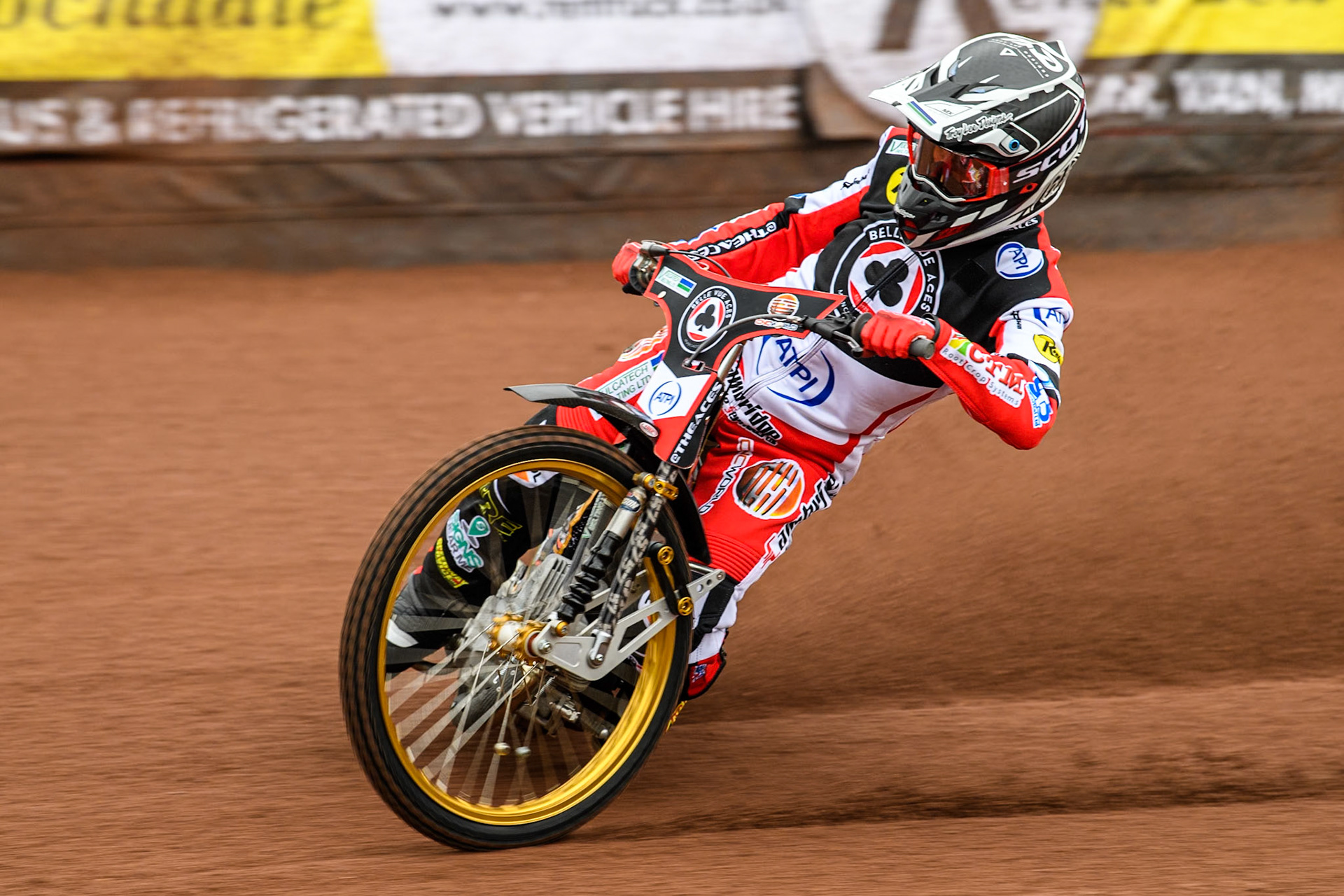 Belle Vue Aces' rider Connor Mountain in action during the Belle Vue Aces Media Day at the National Speedway Stadium, Manchester on Monday 11th March 2024. (Photo: Ian Charles | MI News)