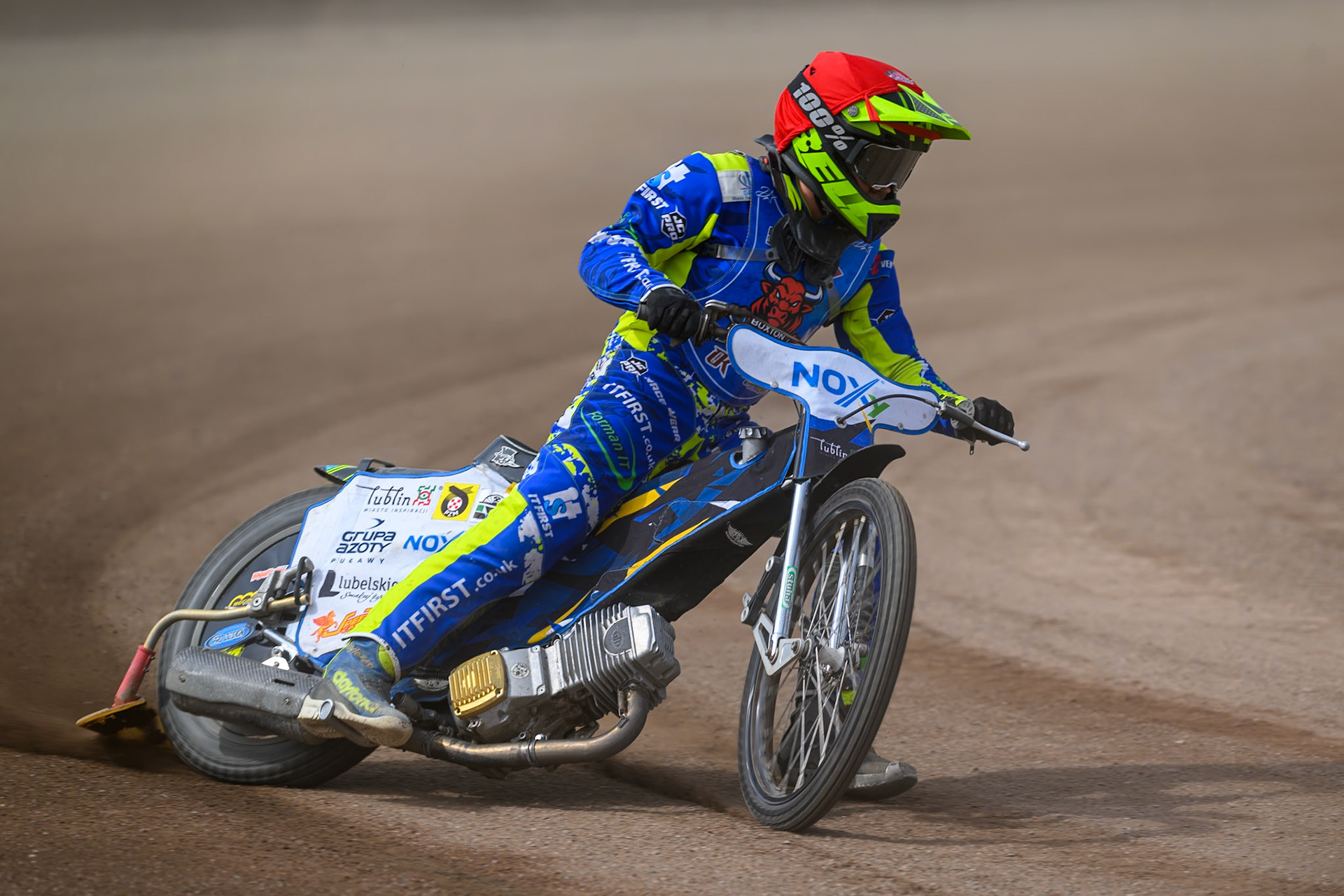 Will Boraston of Buxton Bulls in action during the WSRA National Development League match between Buxton Bulls and Oxford Chargers at Hi-Edge Speedway, Buxton on Sunday 2nd August 2026. (Photo: Ian Charles | MI News)
