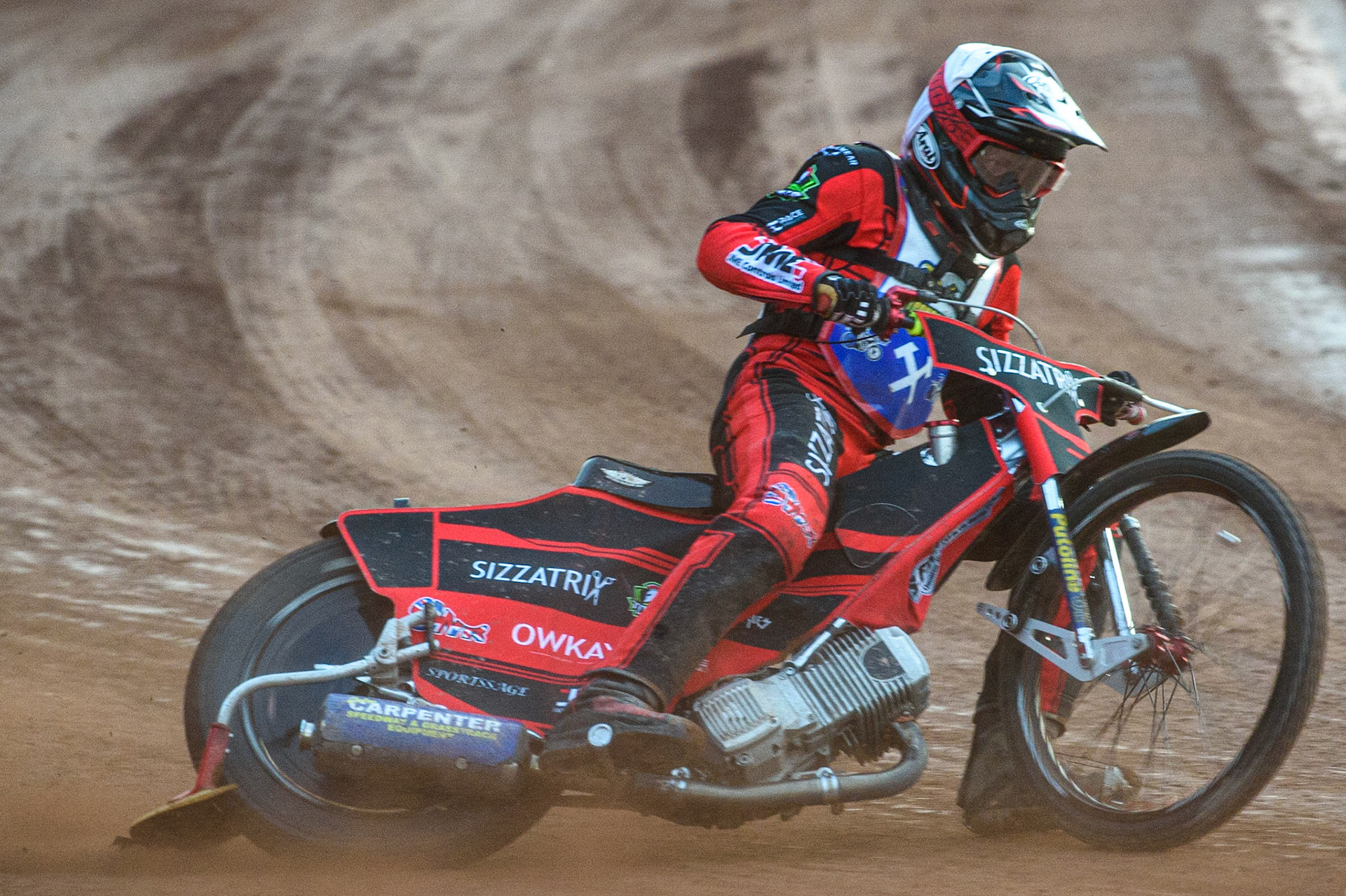 MANCHESTER, UK. JULY 23RD  Joe Alcock  in action during the National Development League match between Belle Vue Colts and Eastbourne Seagulls at the National Speedway Stadium, Manchester on Friday 23rd July 2021. (Credit: Ian Charles | MI News)