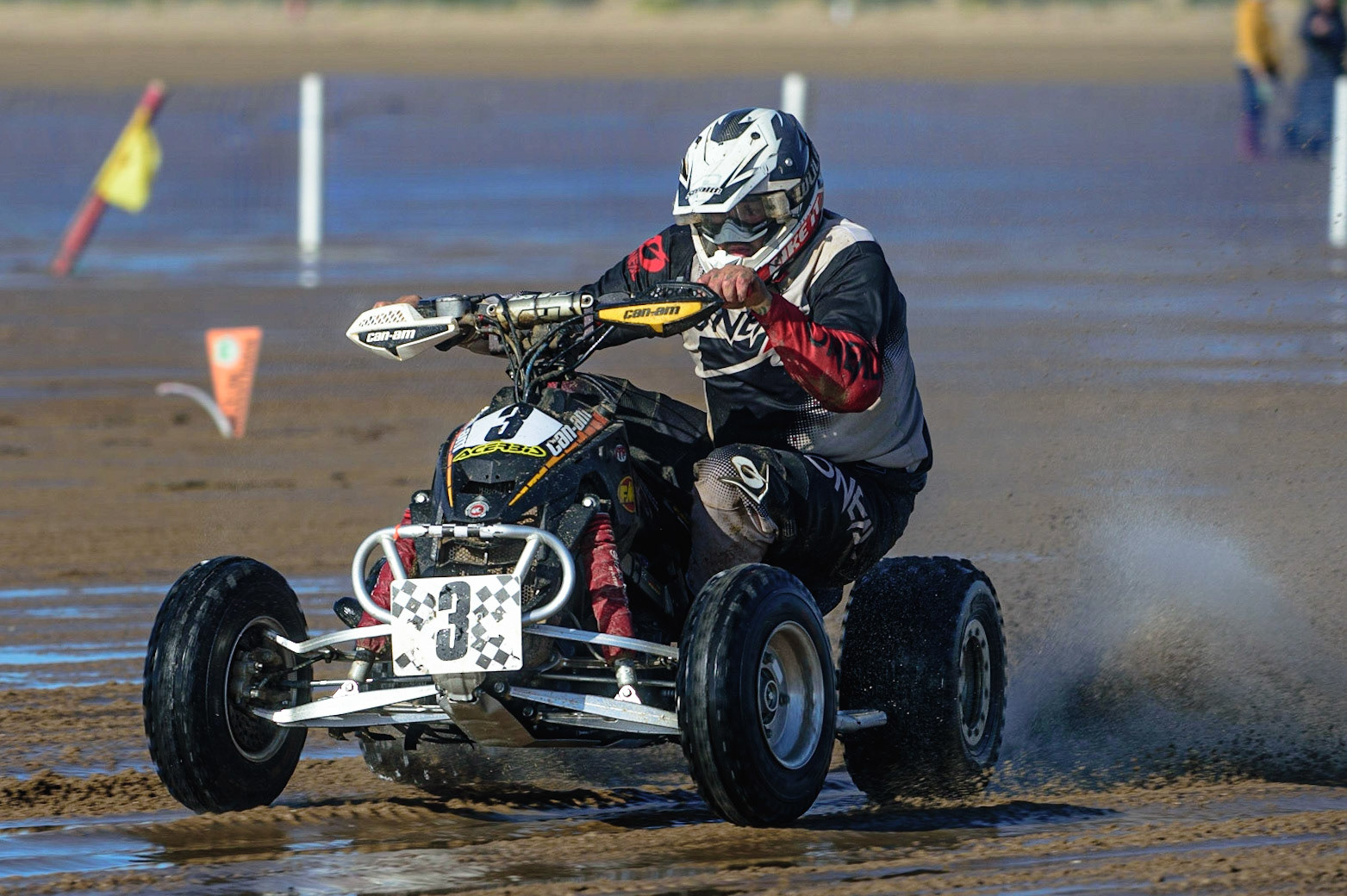 Dean Morford (3) during the Fylde ACU British Sand Racing Masters Championship on  Sunday 2nd October 2022. (Credit: Ian Charles | MI News)