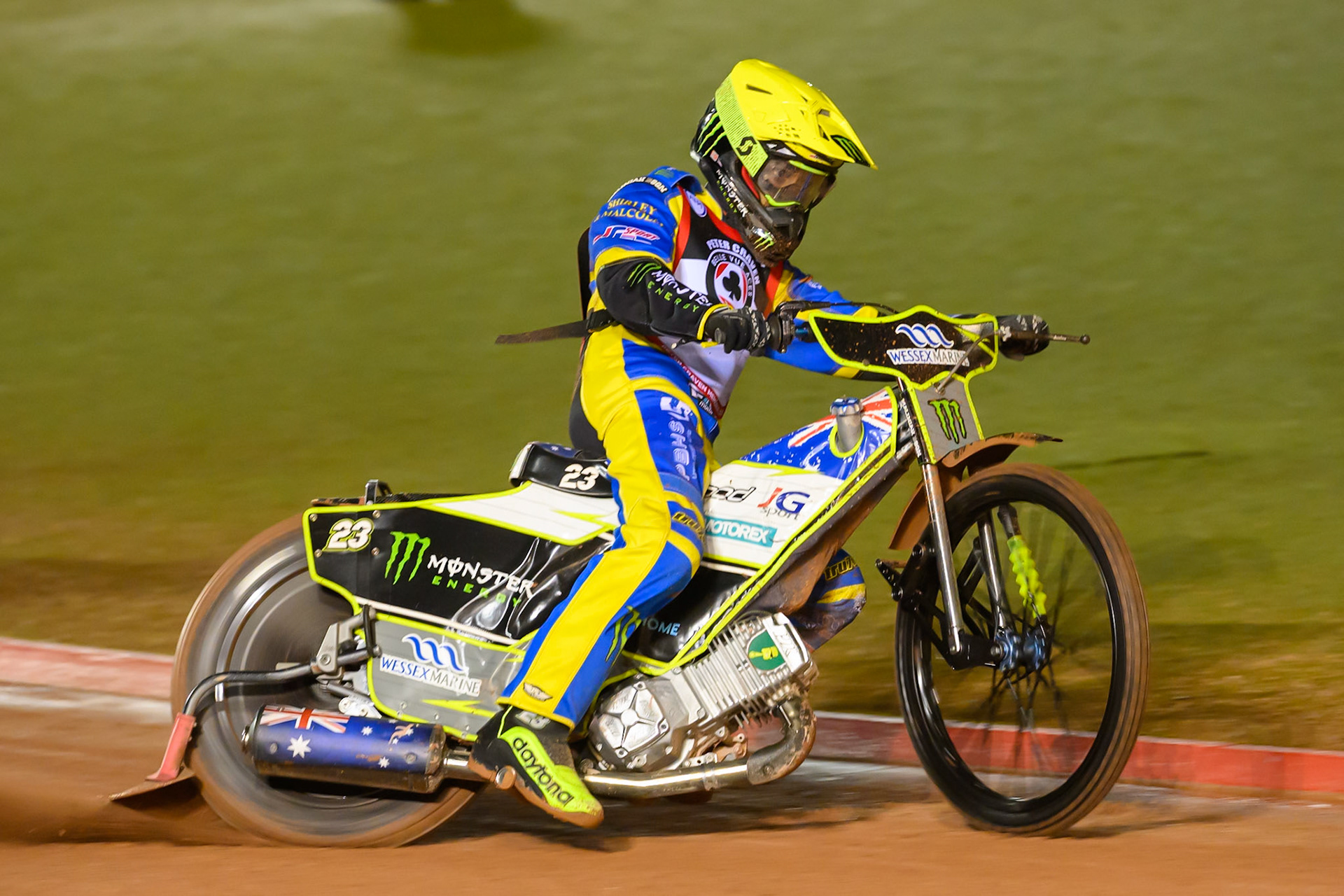 Chris Holder  in action during the Peter Craven Memorial Trophy at the National Speedway Stadium, Manchester, on Monday 16th March 2026. (Photo: Ian Charles | MI News)