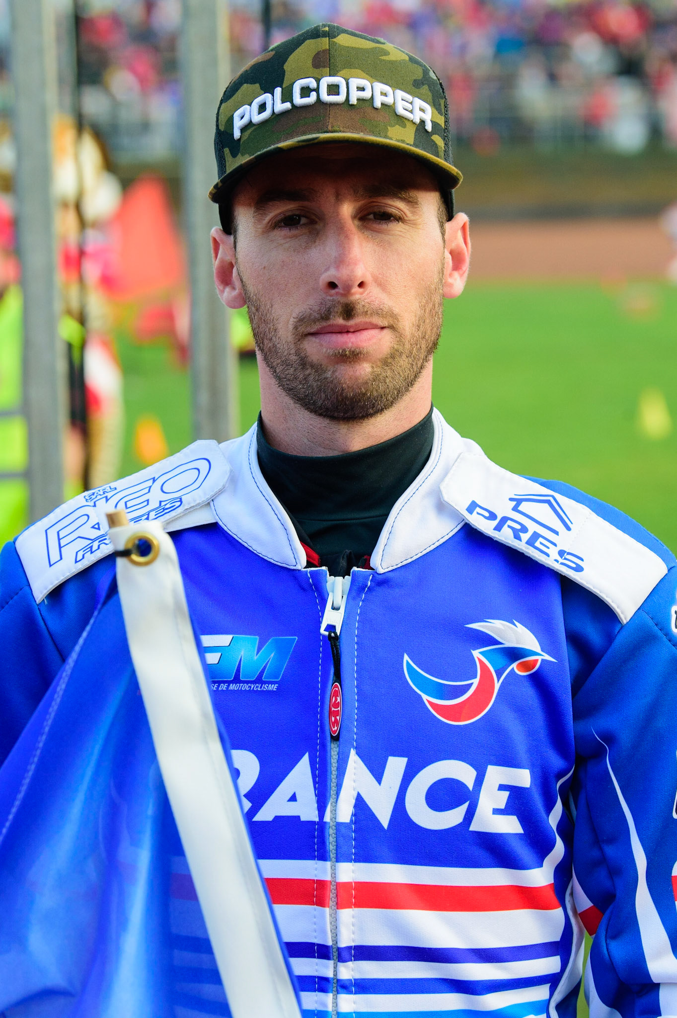 David Bellego (France) during the FIM Speedway Grand Prix Challenge at the Peugeot Ashfield Stadium, Glasgow on Saturday 20th August 2022. (Credit: Ian Charles | MI News)