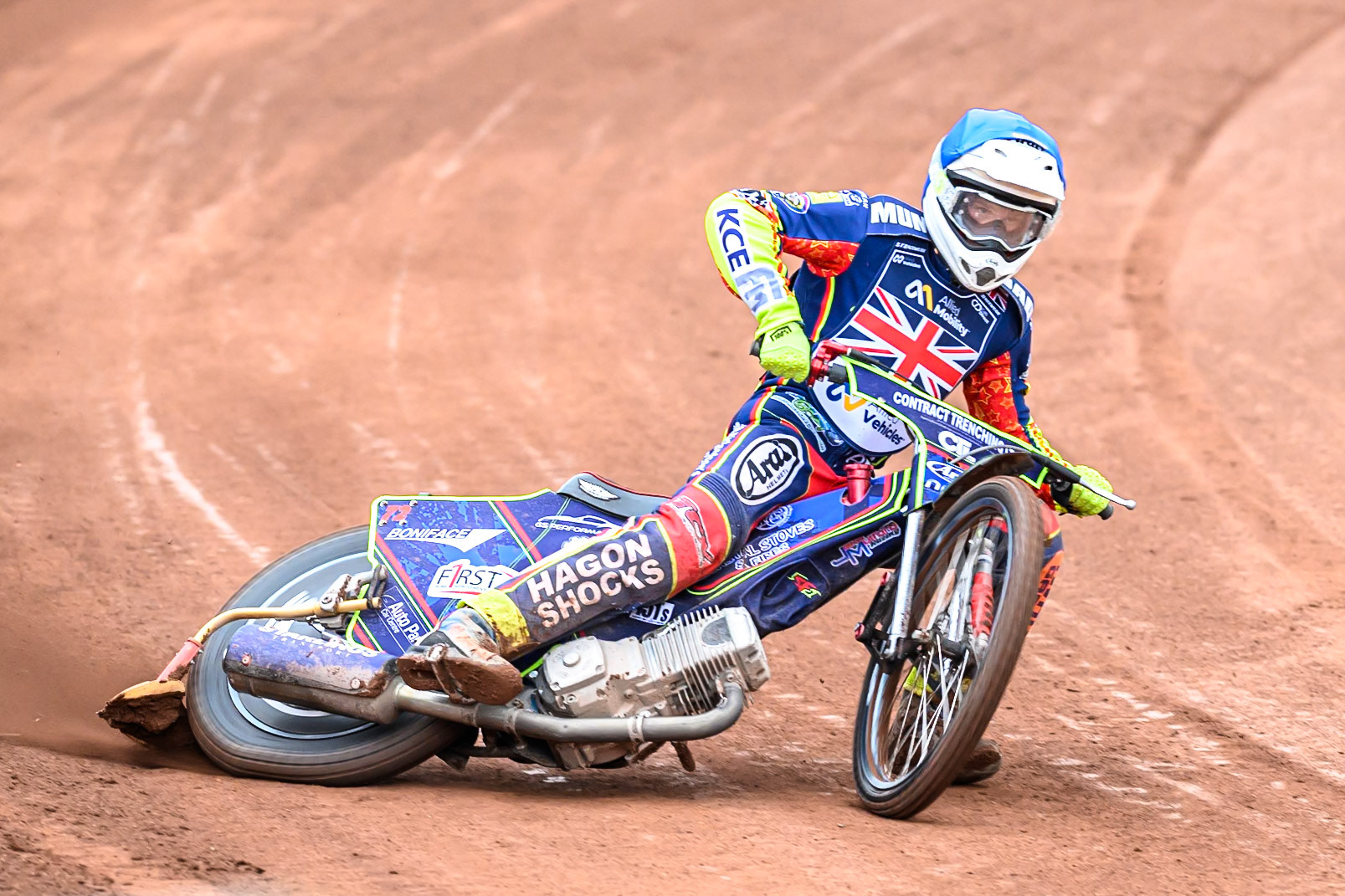 Jake Mulford of Great Britain in action during the FIM SGP2 Qualifying Round at the Peugeot Ashfield Stadium in Glasgow on Saturday 24th May 2025. (Photo: Ian Charles | MI News)