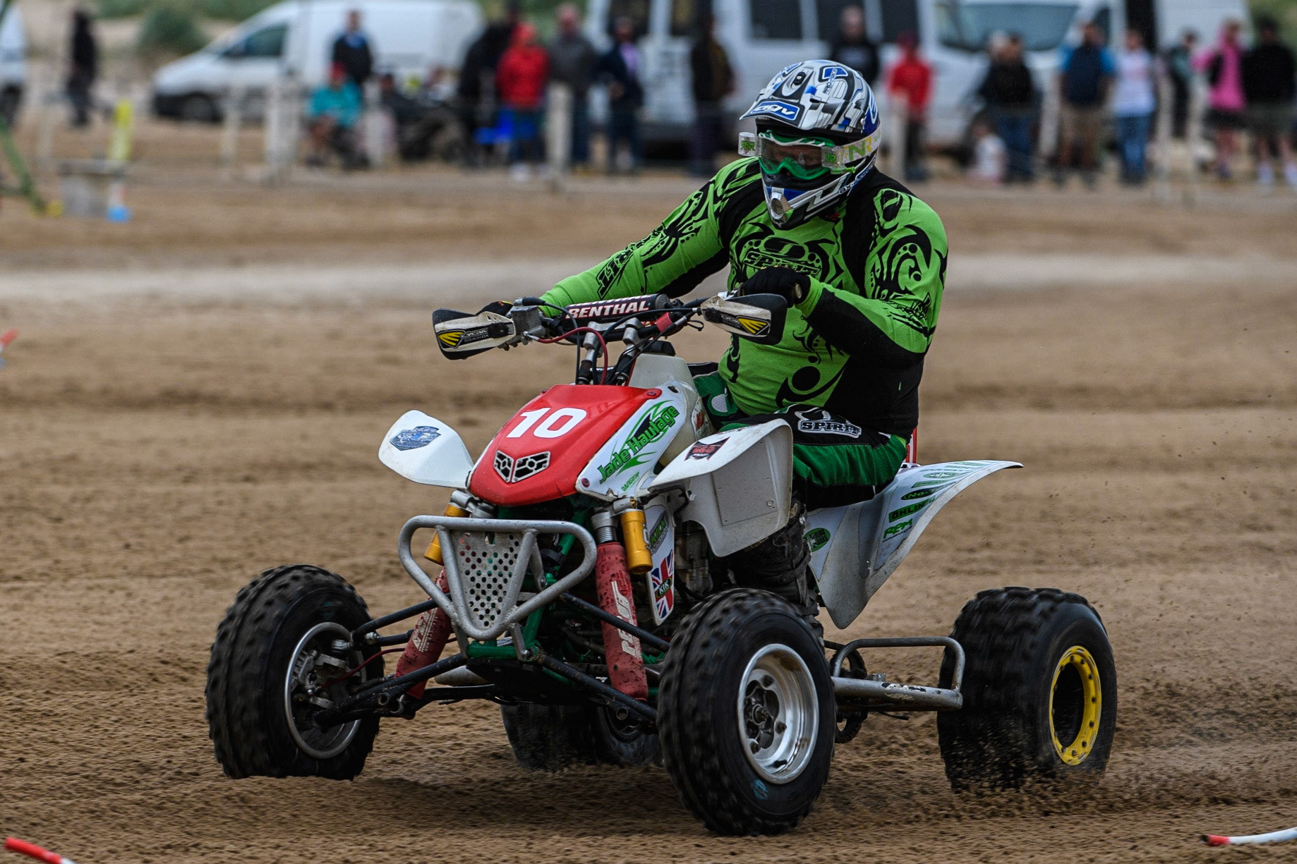 Duncan Elliot (10) in action  during the Fylde ACU British Sand Racing Masters Championship at  St Annes on Sea, Lancashire on Sunday 30th July 2023. (Photo: Ian Charles | MI News)
