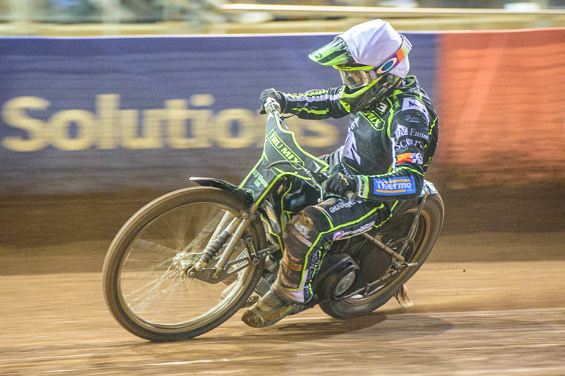 Danny King  in action  for Ipswich TruMix Witches  during the SGB Premiership Semi Final 2nd Leg between Belle Vue Aces and Ipswich Witches at the National Speedway Stadium, Manchester on Monday 3rd October 2022. (Credit: Ian Charles | MI News)