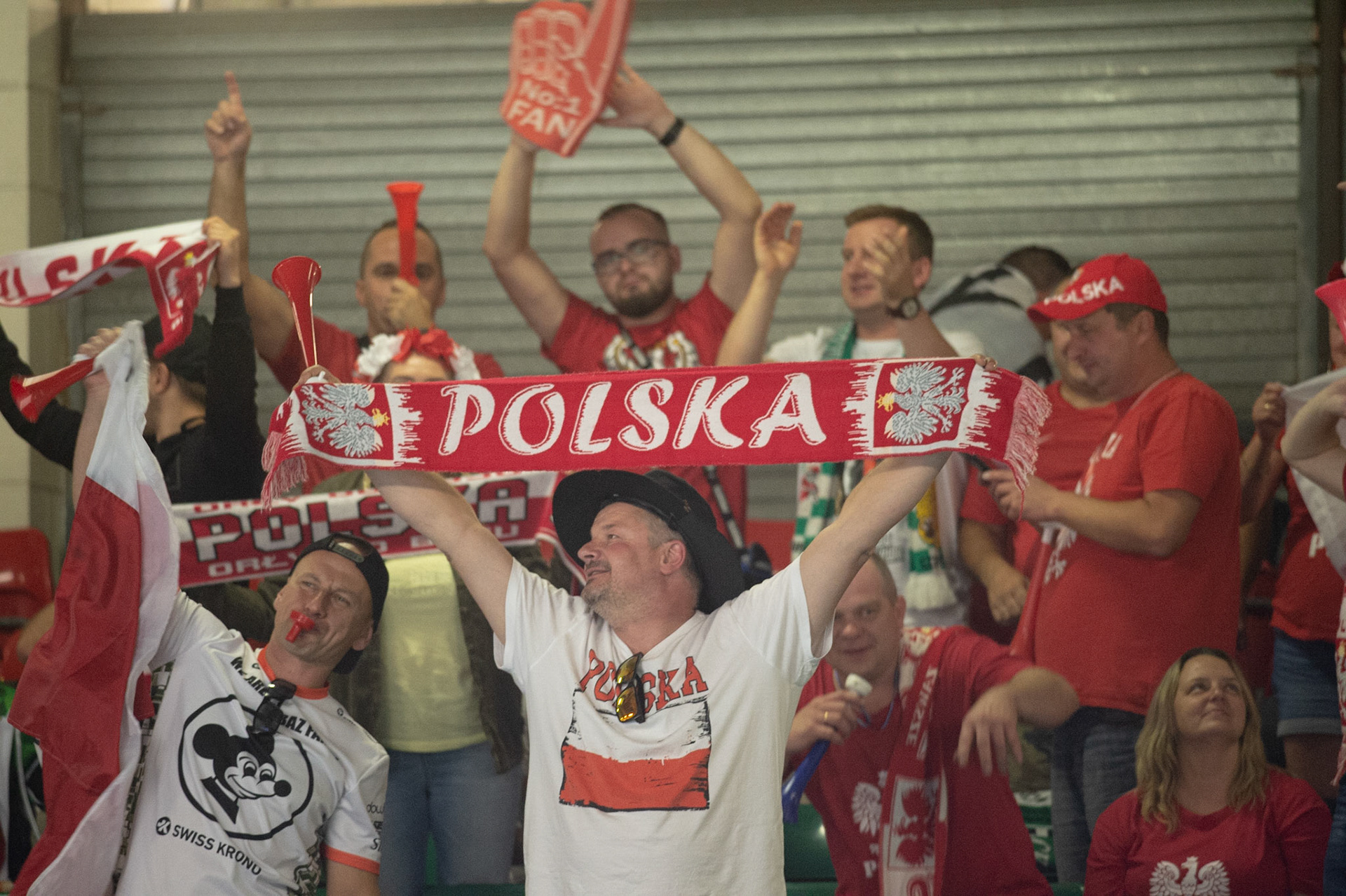 CARDIFF,WALES Polish Fans  during the ADRIAN FLUX BRITISH FIM SPEEDWAY GRAND PRIX at the Principality Stadium, Cardiff on Saturday 21st September 2019. (Credit: Ian Charles | MI News)