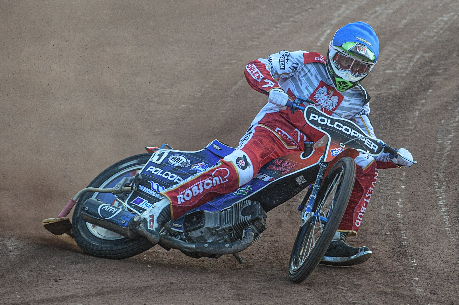 GLASGOW, UK. JUNE 19TH.  Tobiasz Musielak (Poland) in action  during the FIM Speedway Grand Prix Qualifying Round at the Peugeot Ashfield Stadium, Glasgow on Saturday 19th June 2021. (Credit: Ian Charles | MI News)