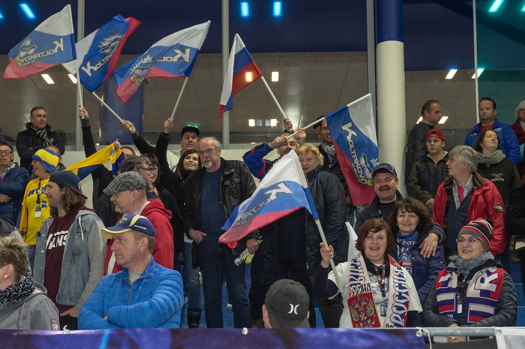Photo: Ian Charles

Russian Fans 

FIM Ice Speedway Gladiators World Championship, Event 5.1, Ice Rink Thialf, Heerenveen, Netherlands Saturday  30  March  2019