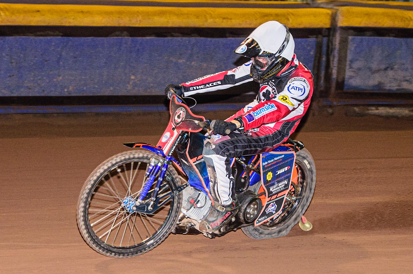 Brady Kurtz  in action  for Belle Vue ATPI Aces  during the SGB Premiership match between Sheffield Tigers and Belle Vue Aces at Owlerton Stadium, Sheffield on Thursday 22nd September 2022. (Credit: Ian Charles | MI News)