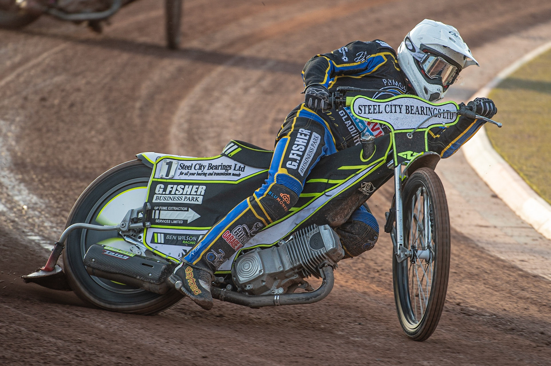 Photo: Ian Charles

Ben Wilson  in action 

Belle Vue Colts v Plymouth Gladiators National League, Belle Vue National Speedway Stadium, Manchester, Thursday 23  May  2019