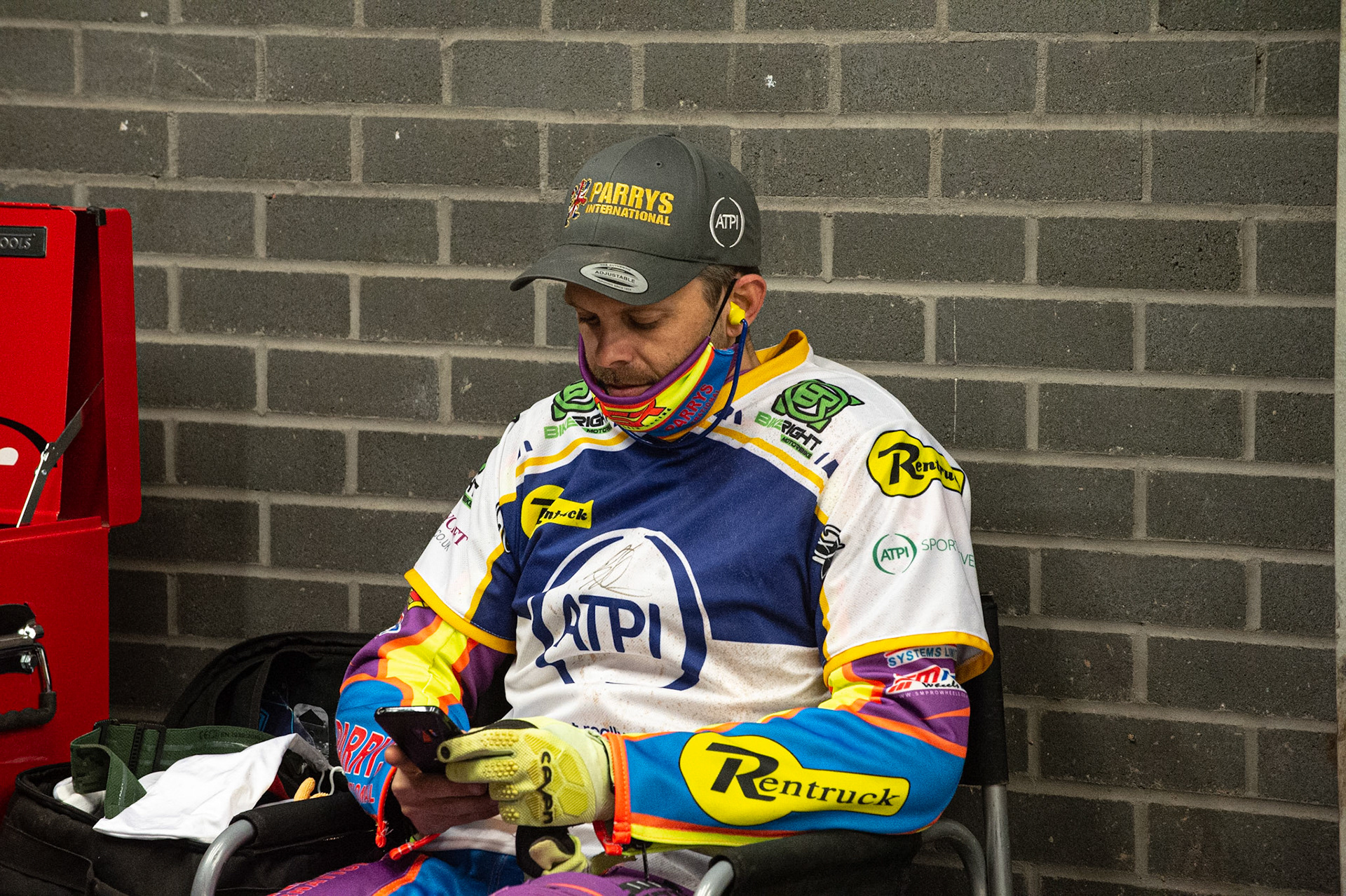 Photo: Ian CharlesRory Schlein of the 'ATPI' All StarsBelle Vue ‘Bikerite ’Aces v ‘ATPI’ All Stars, Premiership Challenge, National Speedway Stadium, Manchester Thursday  24  September  2020