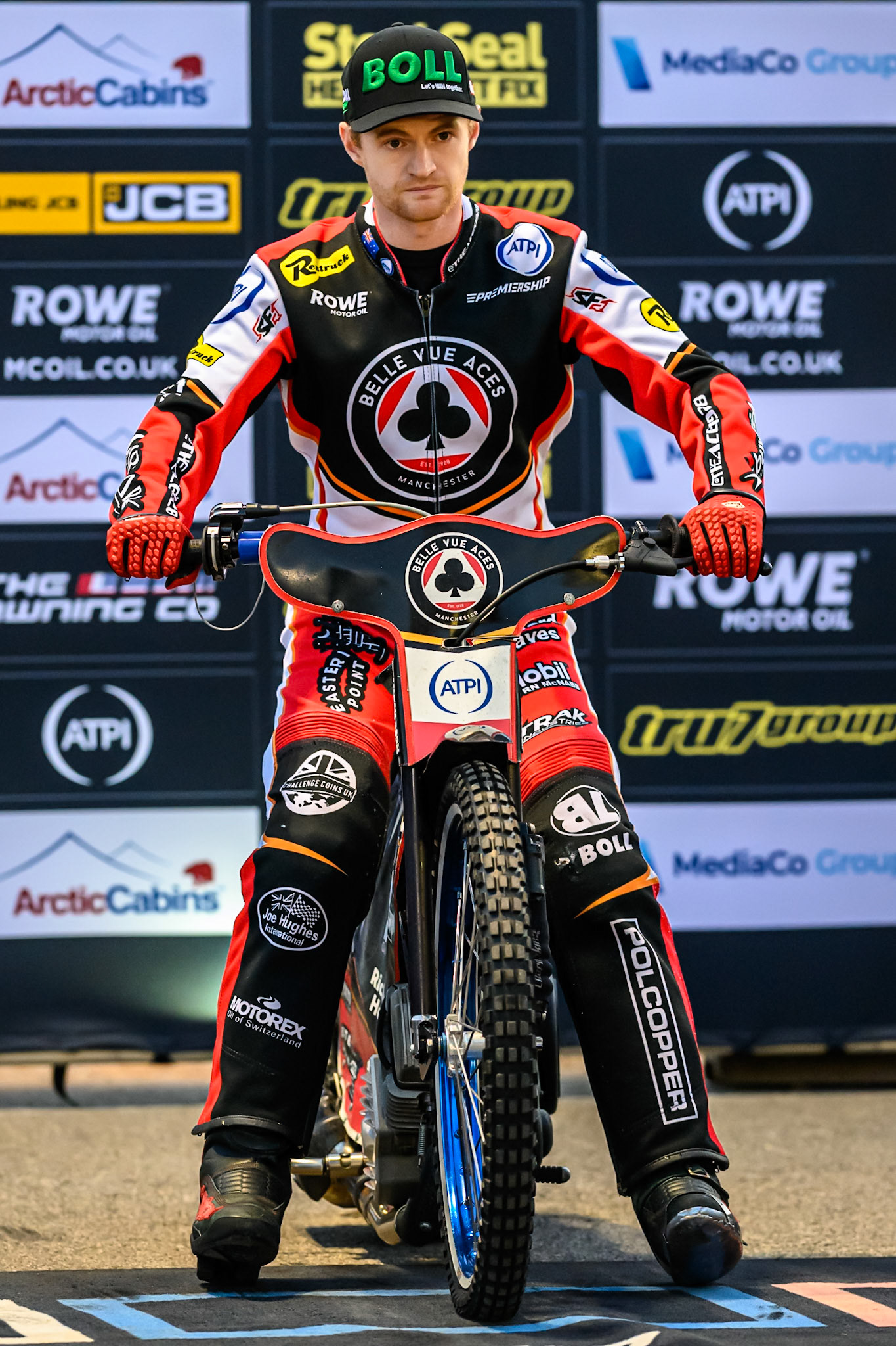 Brady Kurtz of Belle Vue Aces during the Rowe Motor Oil Premiership Play Off Semi Final 1 (1st Leg)  between Belle Vue Aces and Ipswich Witches at the National Speedway Stadium, Manchester on Monday 8th September 2025. (Photo: Ian Charles | MI News)
