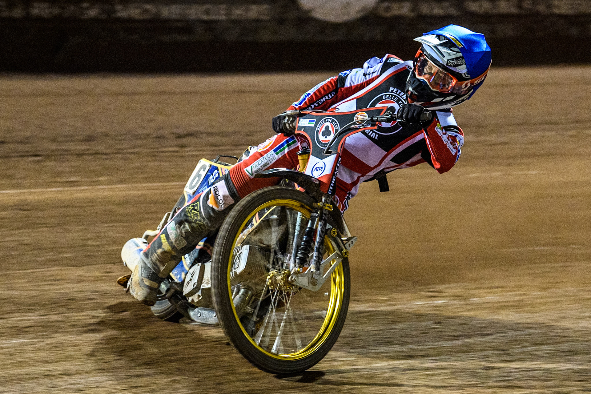 England's Connor Mountain in action during the Peter Craven Memorial Trophy meeting at the National Speedway Stadium, Manchester on Monday 18th March 2024. (Photo: Ian Charles | MI News)
