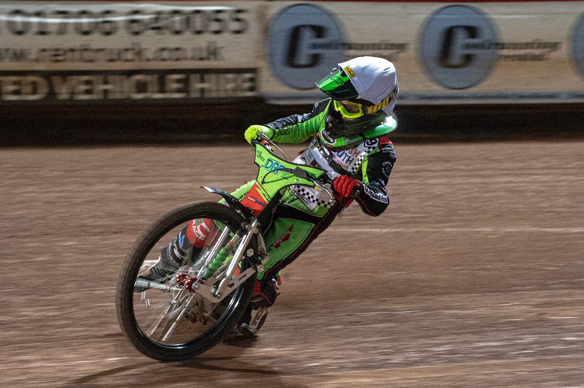 Photo: Ian CharlesLuke Harrison leads the 250cc Final;British Youth Speedway Championship (Round 5), National Speedway Stadium, Manchester Saturday  10  October  2020