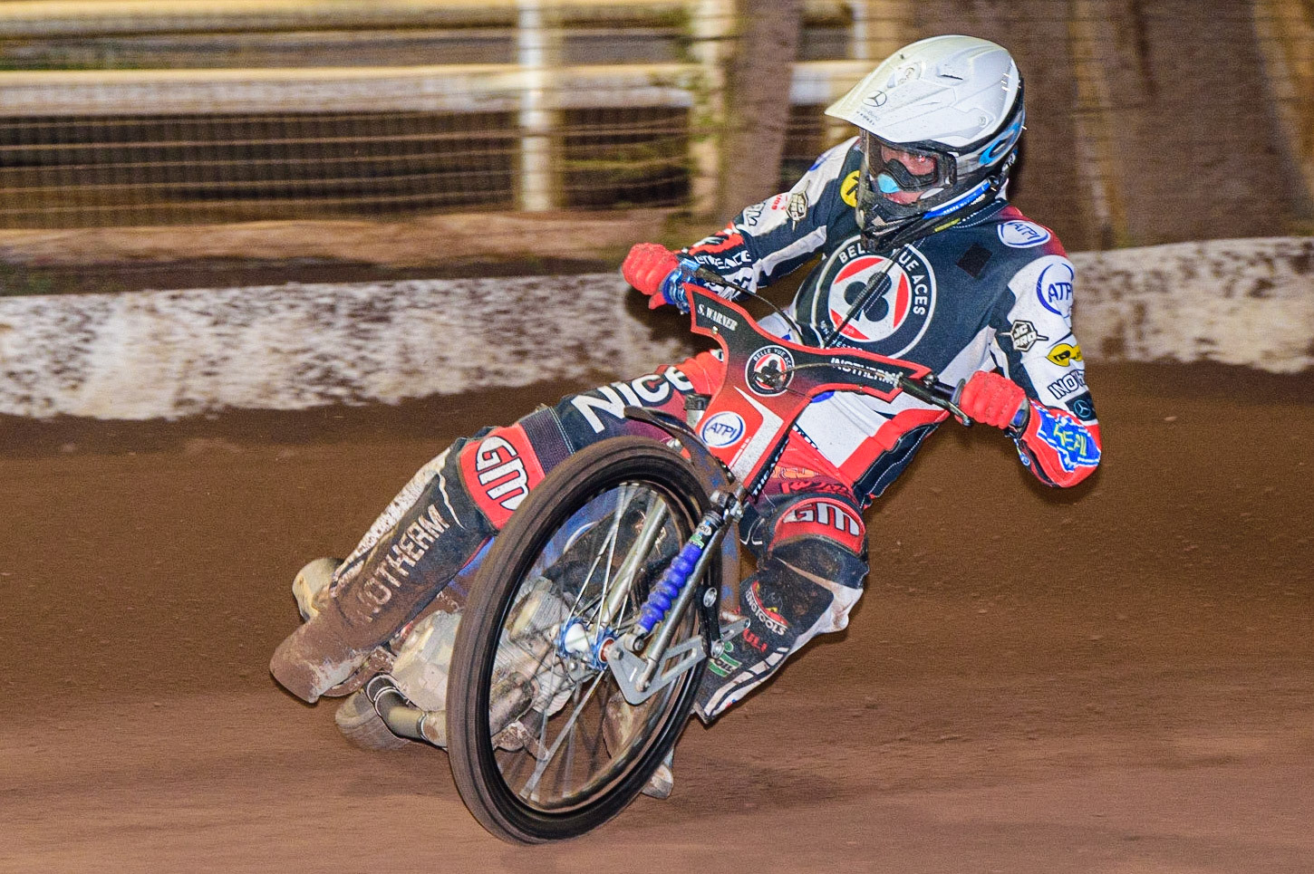 Matej Zagar in action  for Belle Vue ATPI Aces  during the SGB Premiership match between Sheffield Tigers and Belle Vue Aces at Owlerton Stadium, Sheffield on Thursday 22nd September 2022. (Credit: Ian Charles | MI News)