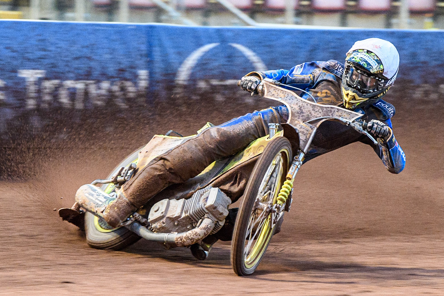 Artem Laguta in action  for King’s Lynn MacInnes Stars during the Sports Insure Premiership match between Belle Vue Aces and King's Lynn Stars at the National Speedway Stadium, Manchester on Monday 12th June 2023. (Photo: Ian Charles | MI News)