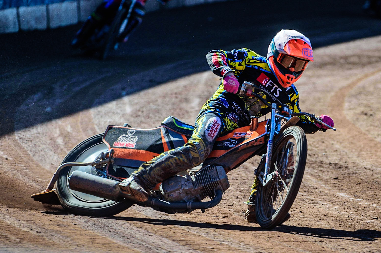 Connor Coles  in action  for Berwick ‘GHT’ Bullets during the National Development League match between Belle Vue Colts and Berwick Bullets at the National Speedway Stadium, Manchester on Friday 7th April 2023. (Photo: Ian Charles | MI News)