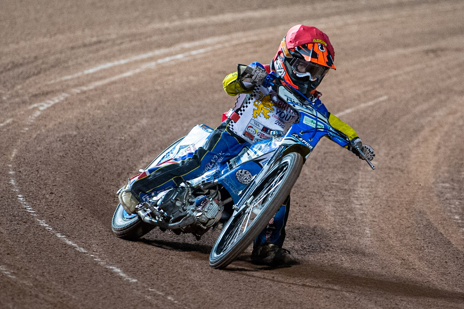 Photo: Ian CharlesHarry Fletcher in action  (125cc B Class)British Youth Speedway Championship (Round 5), National Speedway Stadium, Manchester Saturday  10  October  2020
