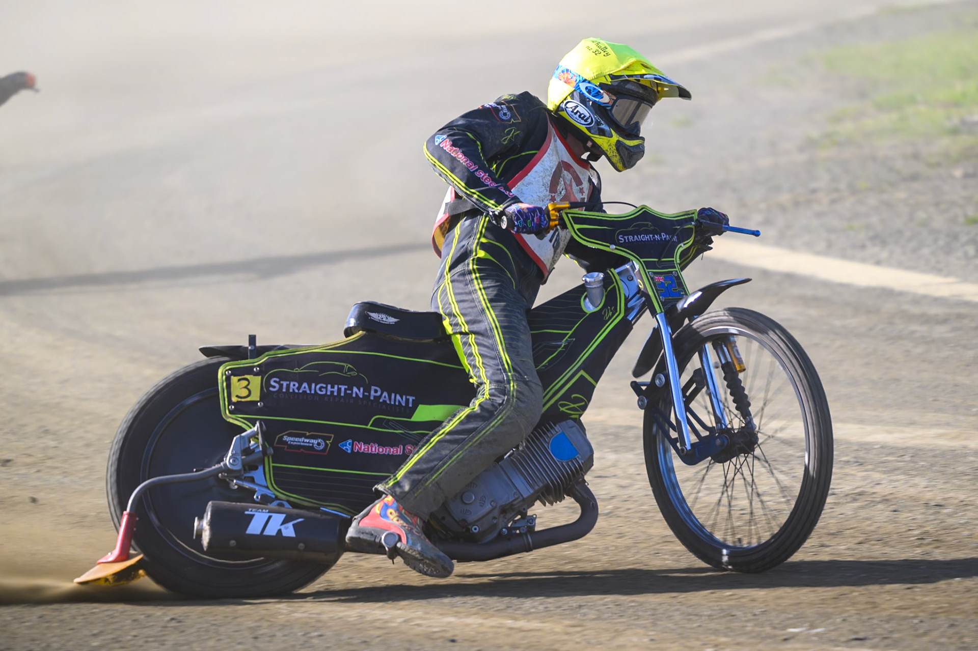 Ben Whalley of Stoke Potters in action during the National Development League Challenge match between Buxton Bulls and Stoke Potters at Hi-Edge Speedway, Buxton on Sunday 24th May 2026. (Photo: Ian Charles | MI News)