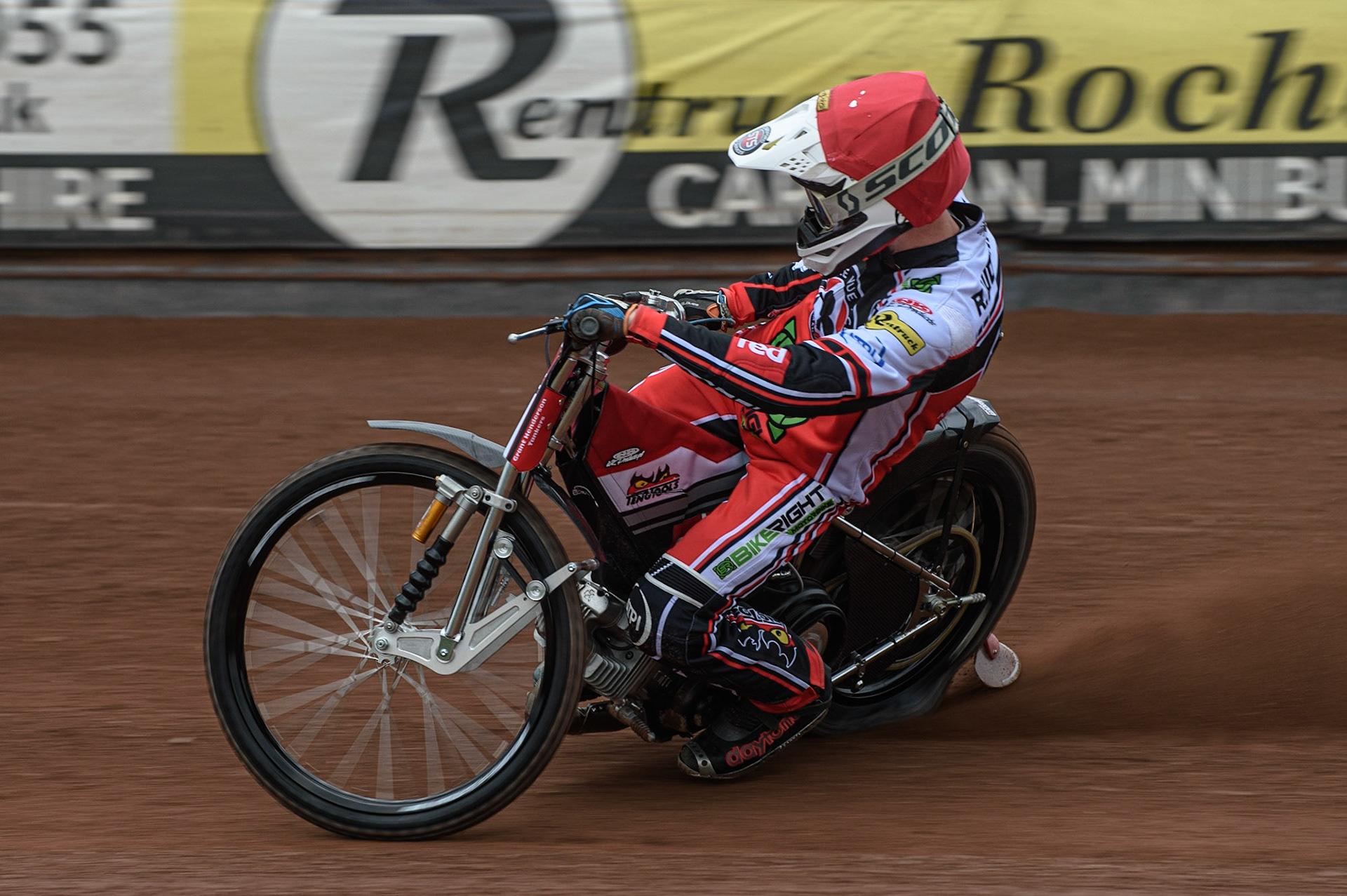 Photo: Ian CharlesRichie Worrall in actionBelle Vue Press &amp; Practice Day, National Speedway Stadium, Manchester Thursday  13  May  2021